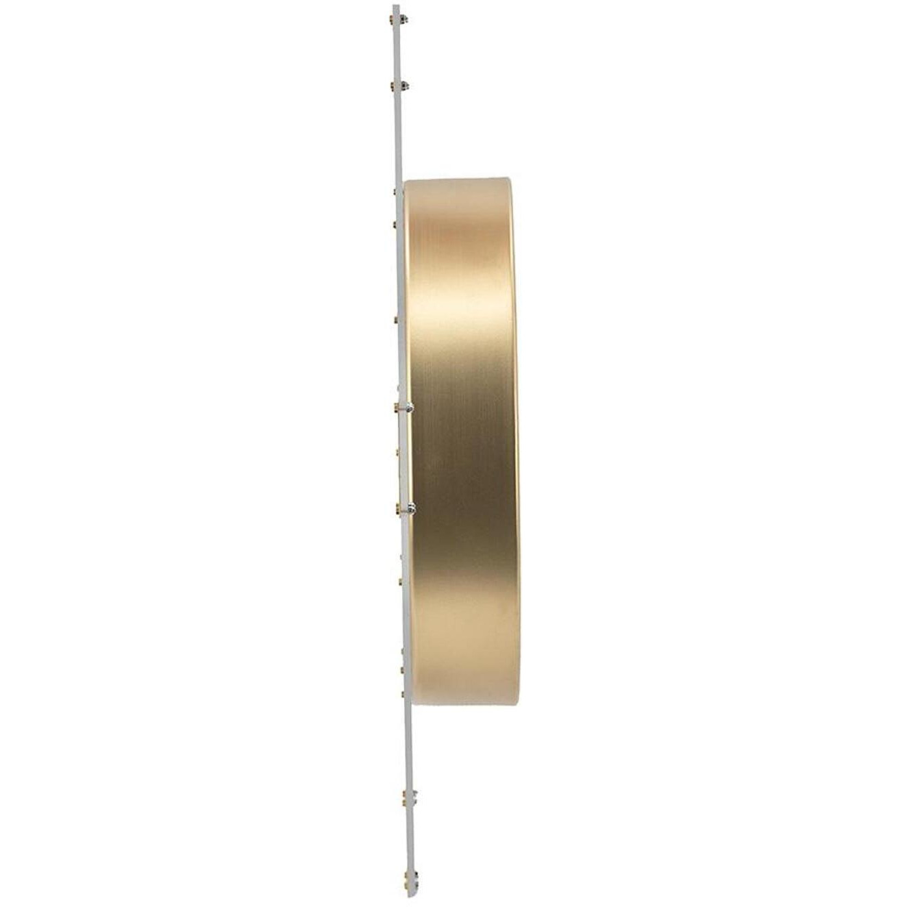 24" Circle Gold Acrylic Analog Wall Clock