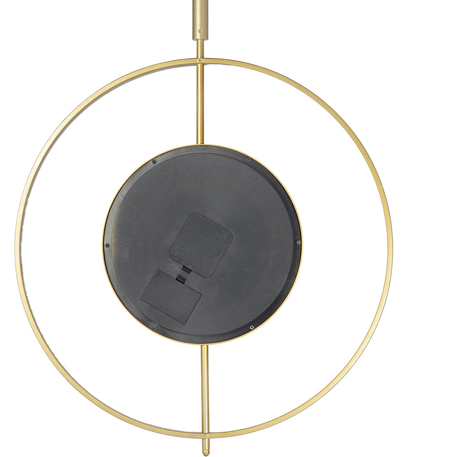20" Novelty Gold Metal and Glass Analog Exposed Gear Wall Clock
