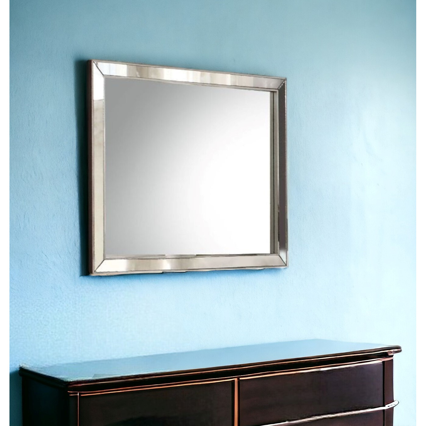 32" Platinum Framed Dresser Mirror