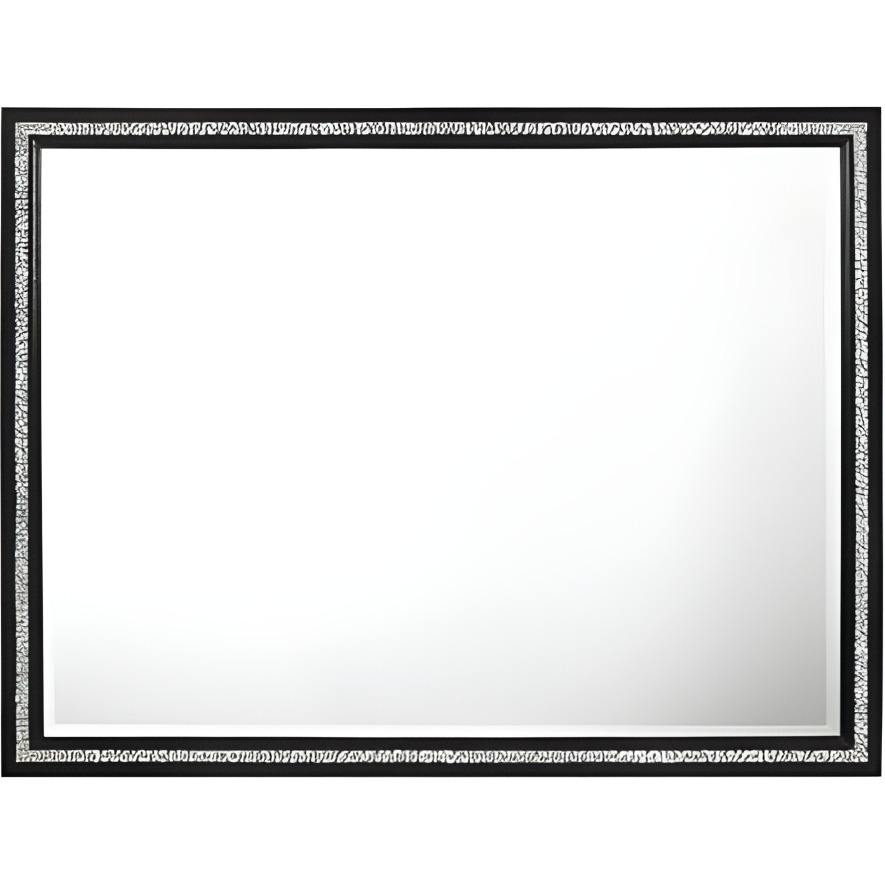 35" Weathered Black Dresser Mirror