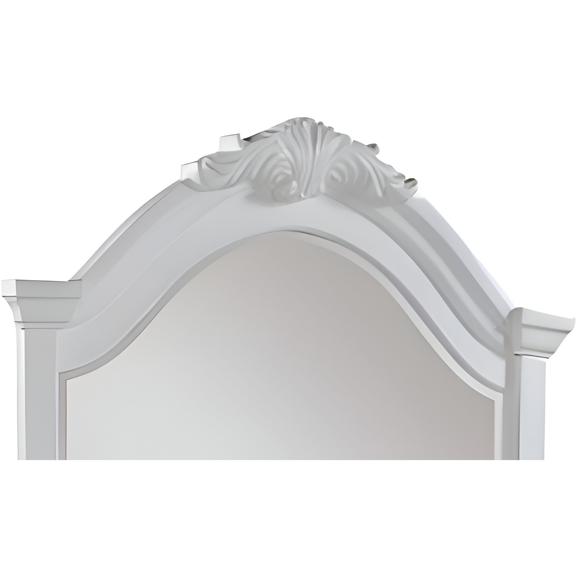 43" White Finish Arch Dresser Mirror