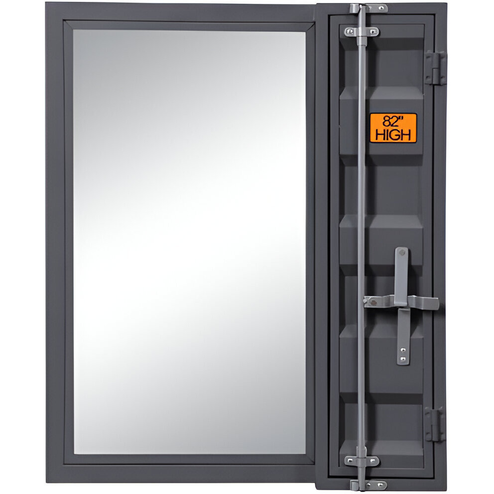32" Gunmetal Rectangle Mounts To Dresser Dresser Mirror