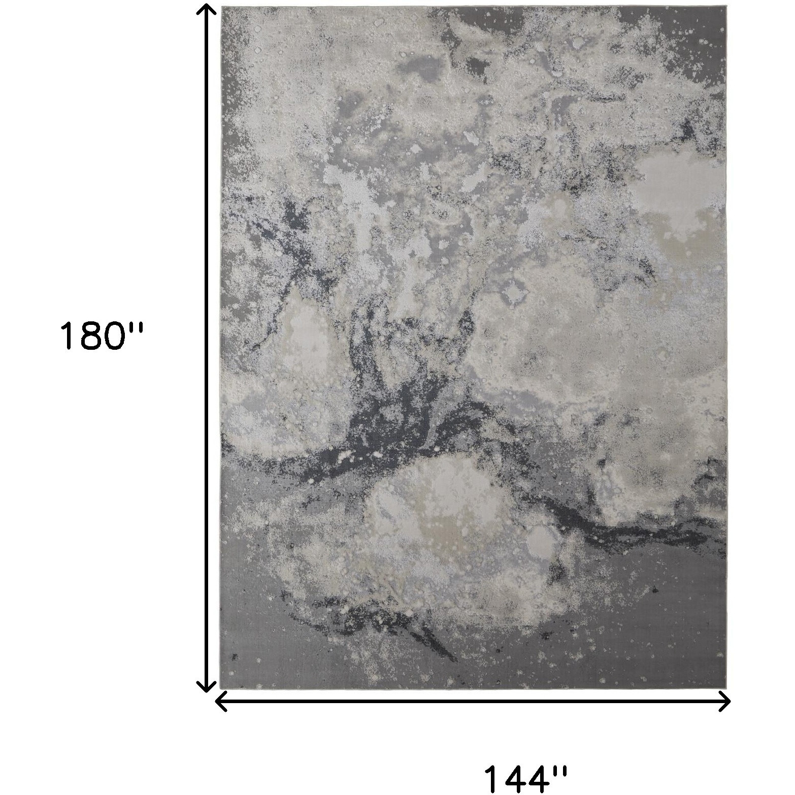 12' X 15' Gray Abstract Area Rug