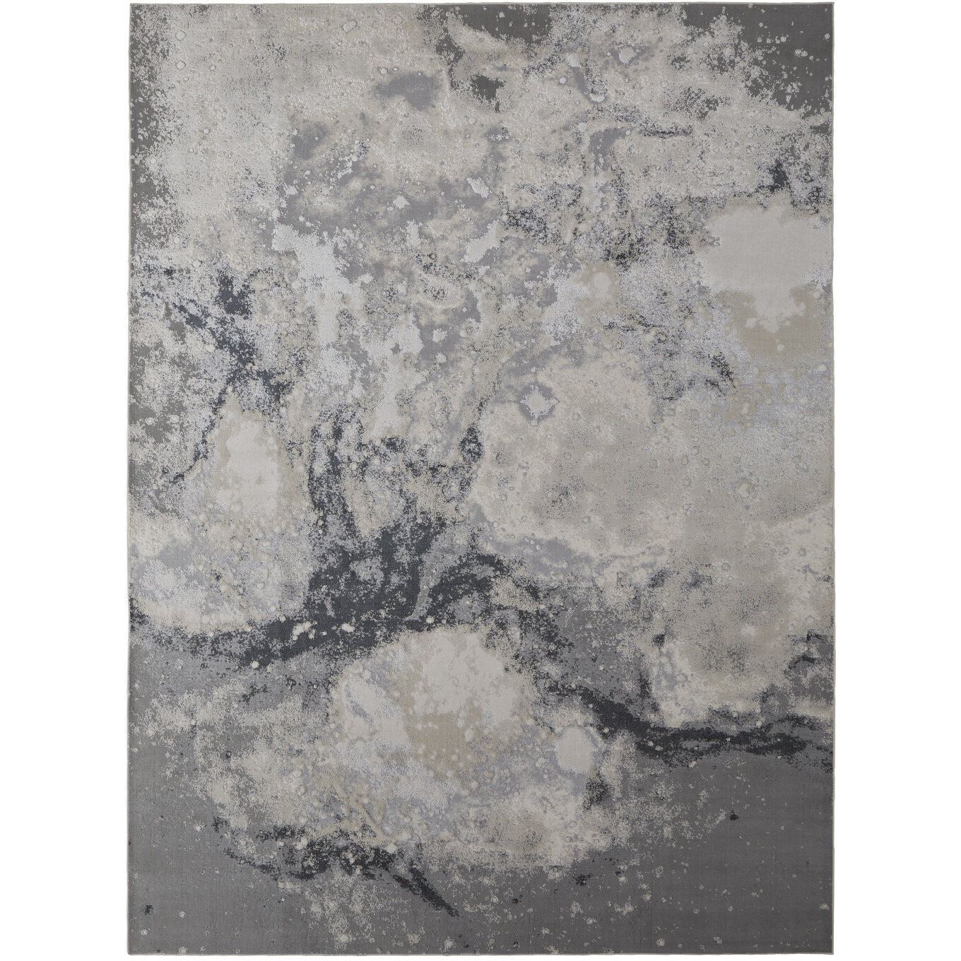 12' X 15' Gray Abstract Area Rug