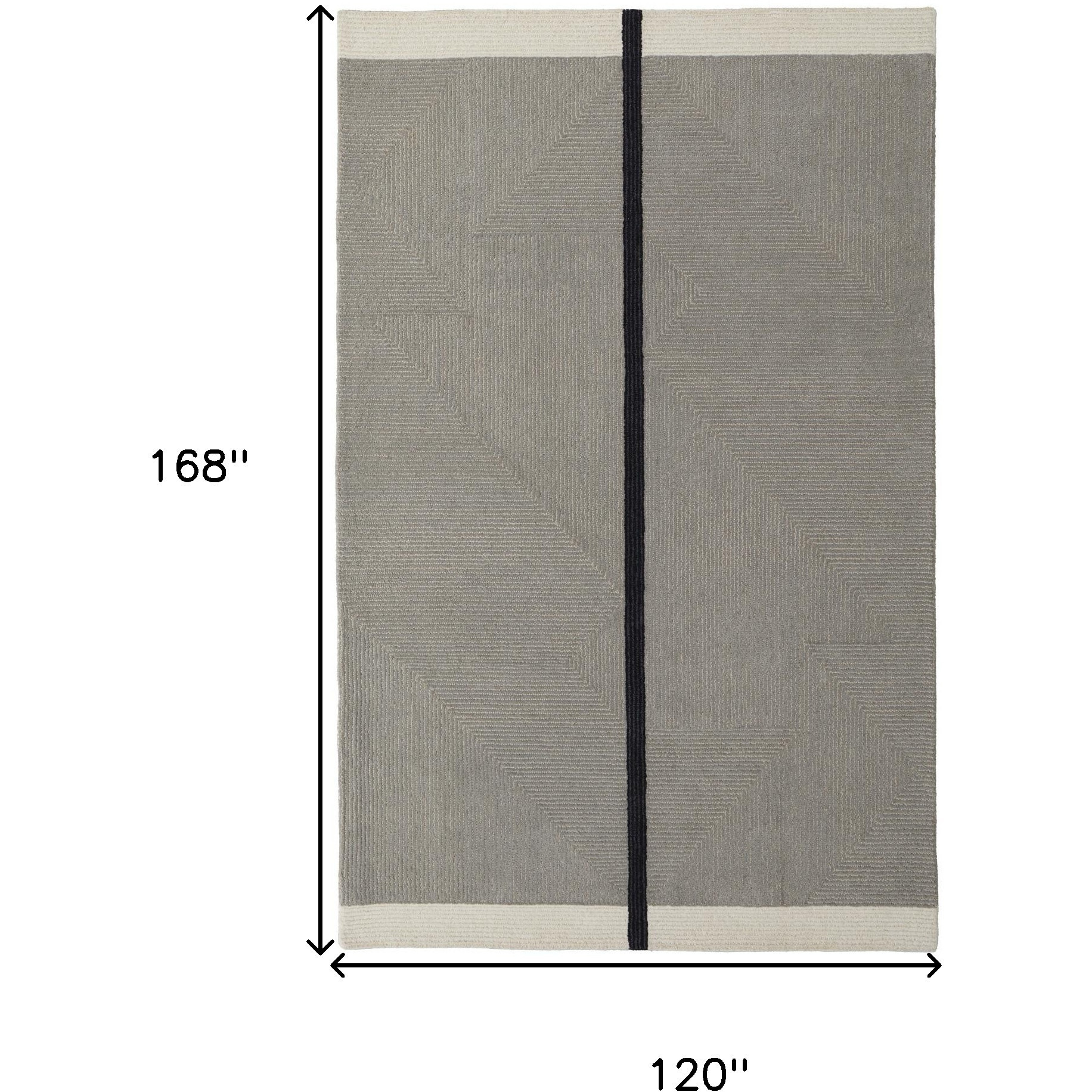 10' X 14' Brown and Black Abstract Geometric Hand Tufted Area Rug