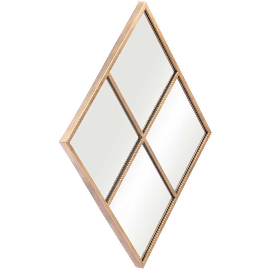41" Gold Diamond Steel Framed Accent Mirror