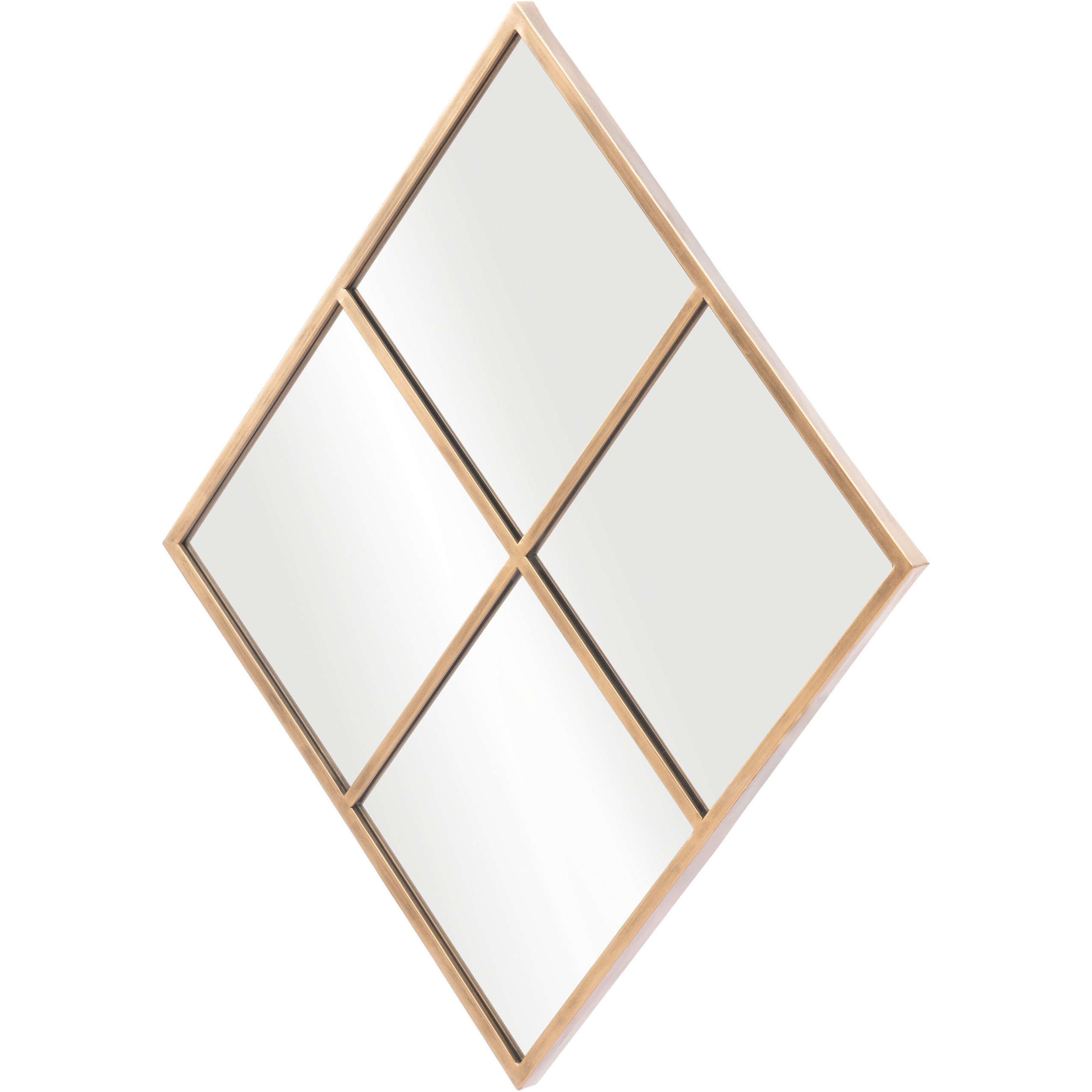41" Gold Diamond Steel Framed Accent Mirror