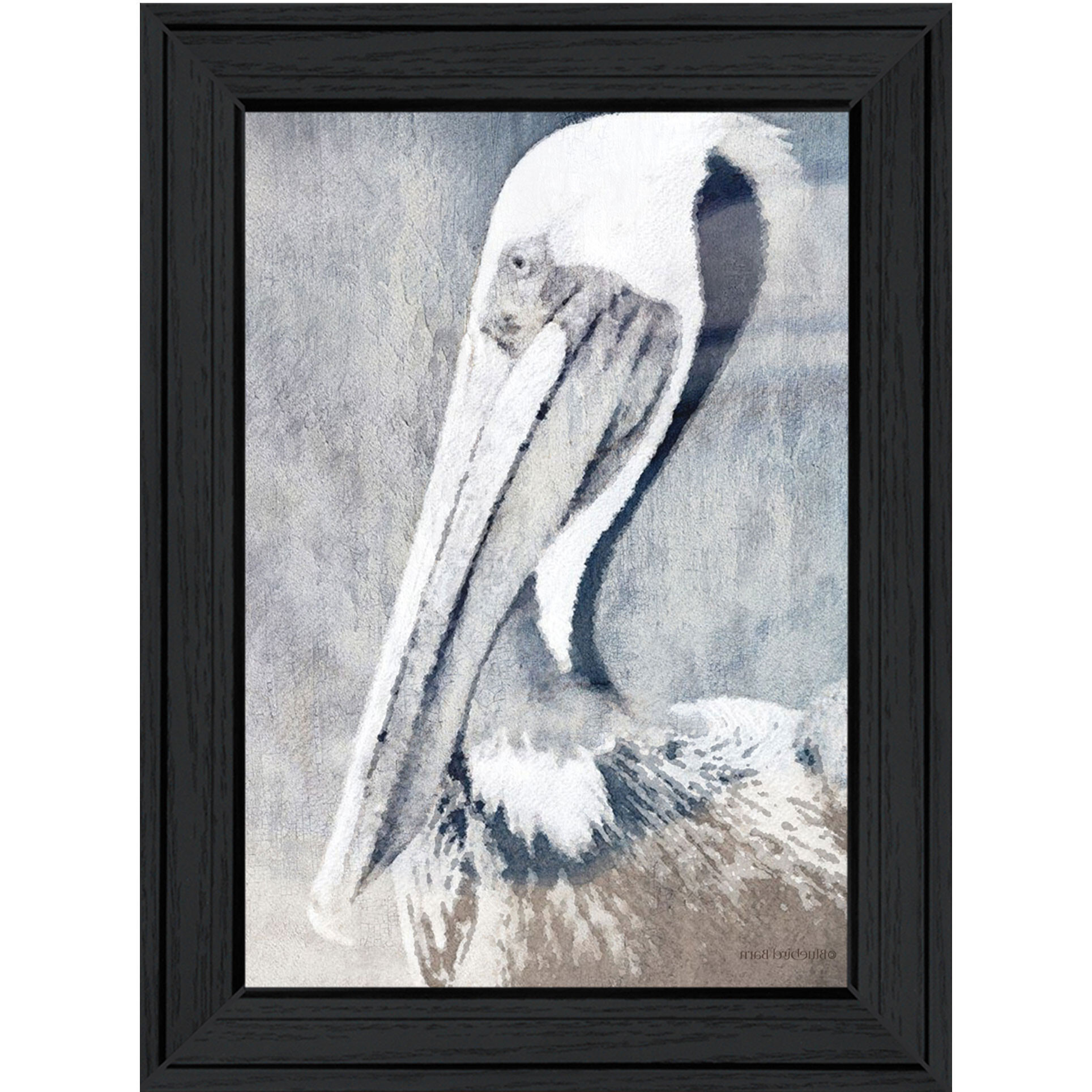 PELICAN Black Framed Print Wall Art