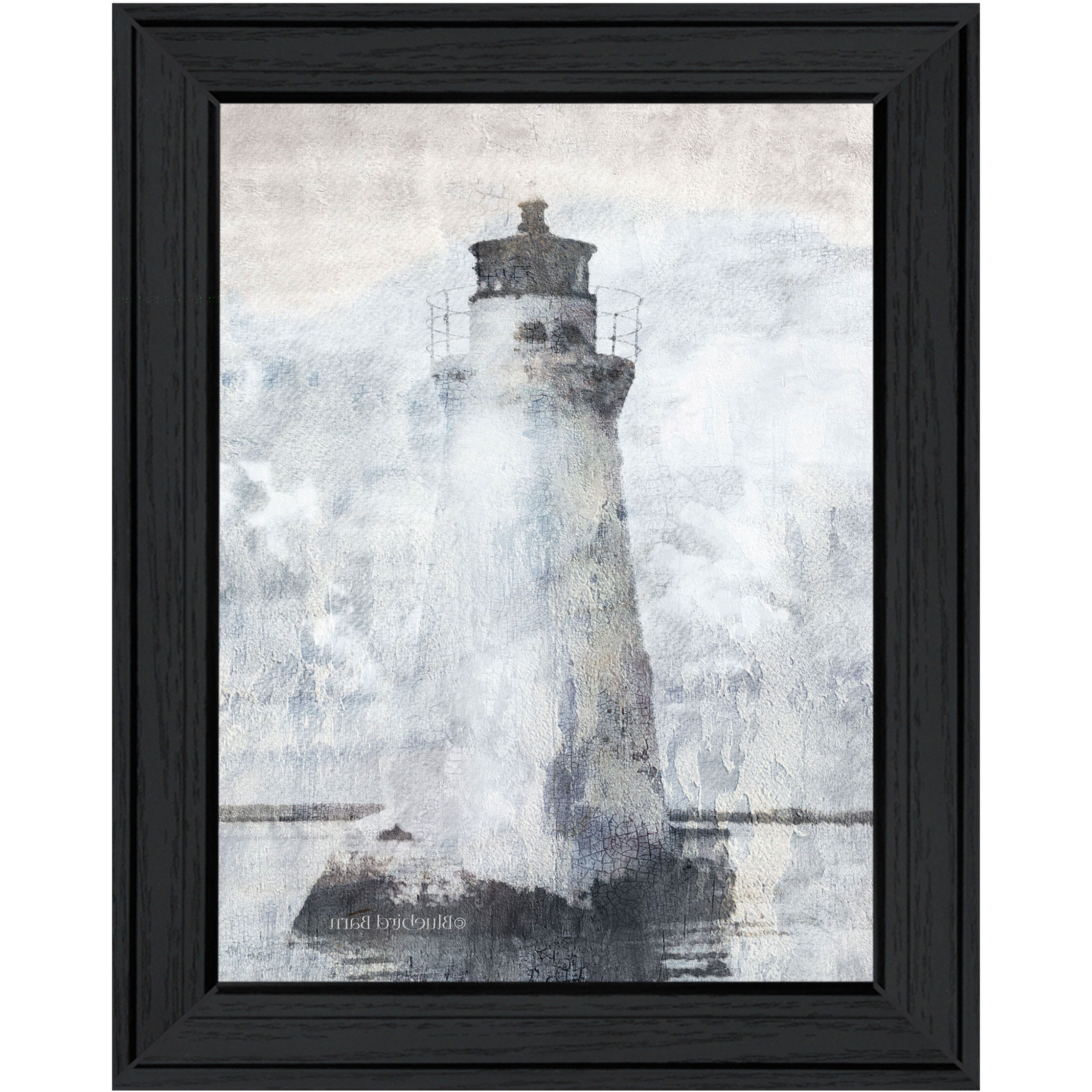 Lighthouse Black Framed Print Wall Art