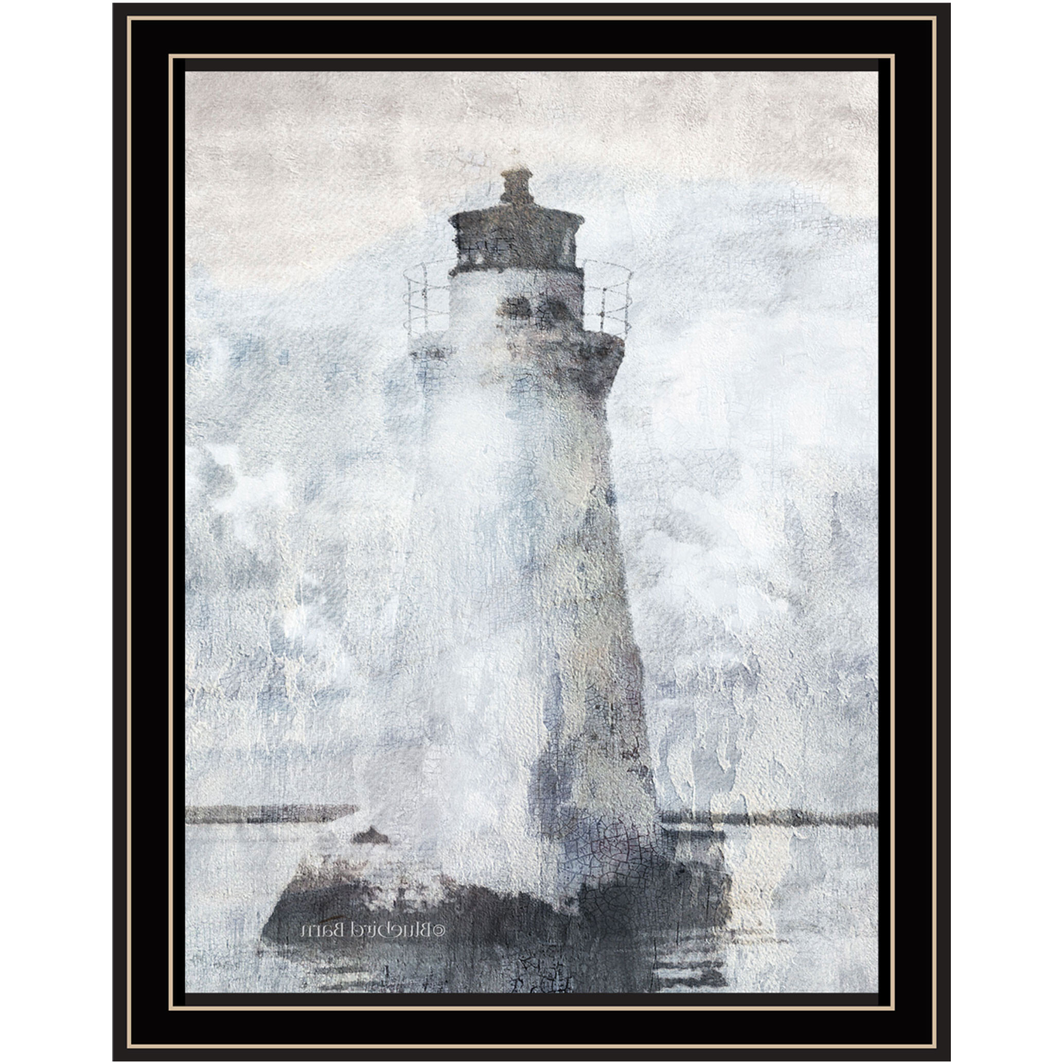 Lighthouse Black Framed Print Wall Art