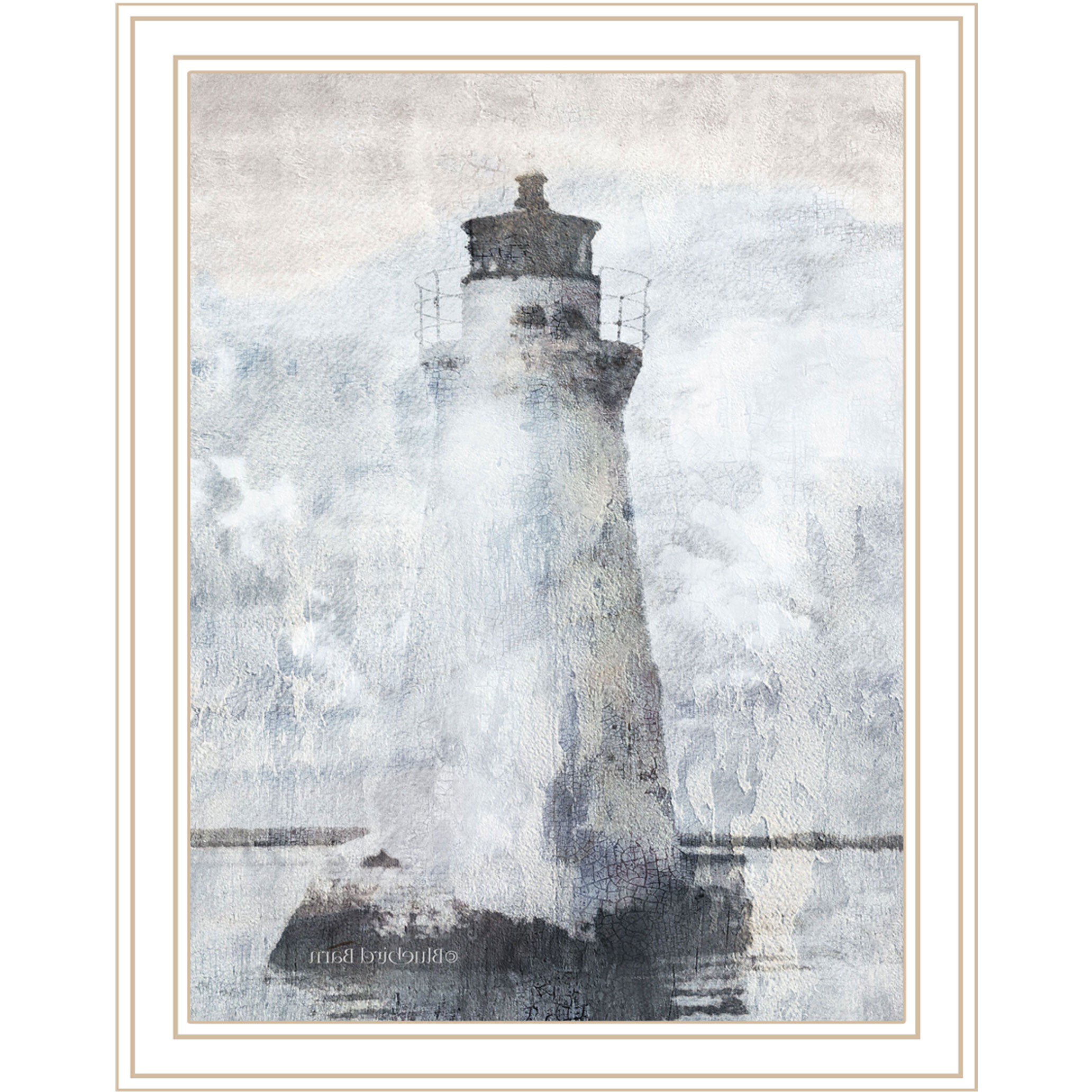 Lighthouse White Framed Print Wall Art