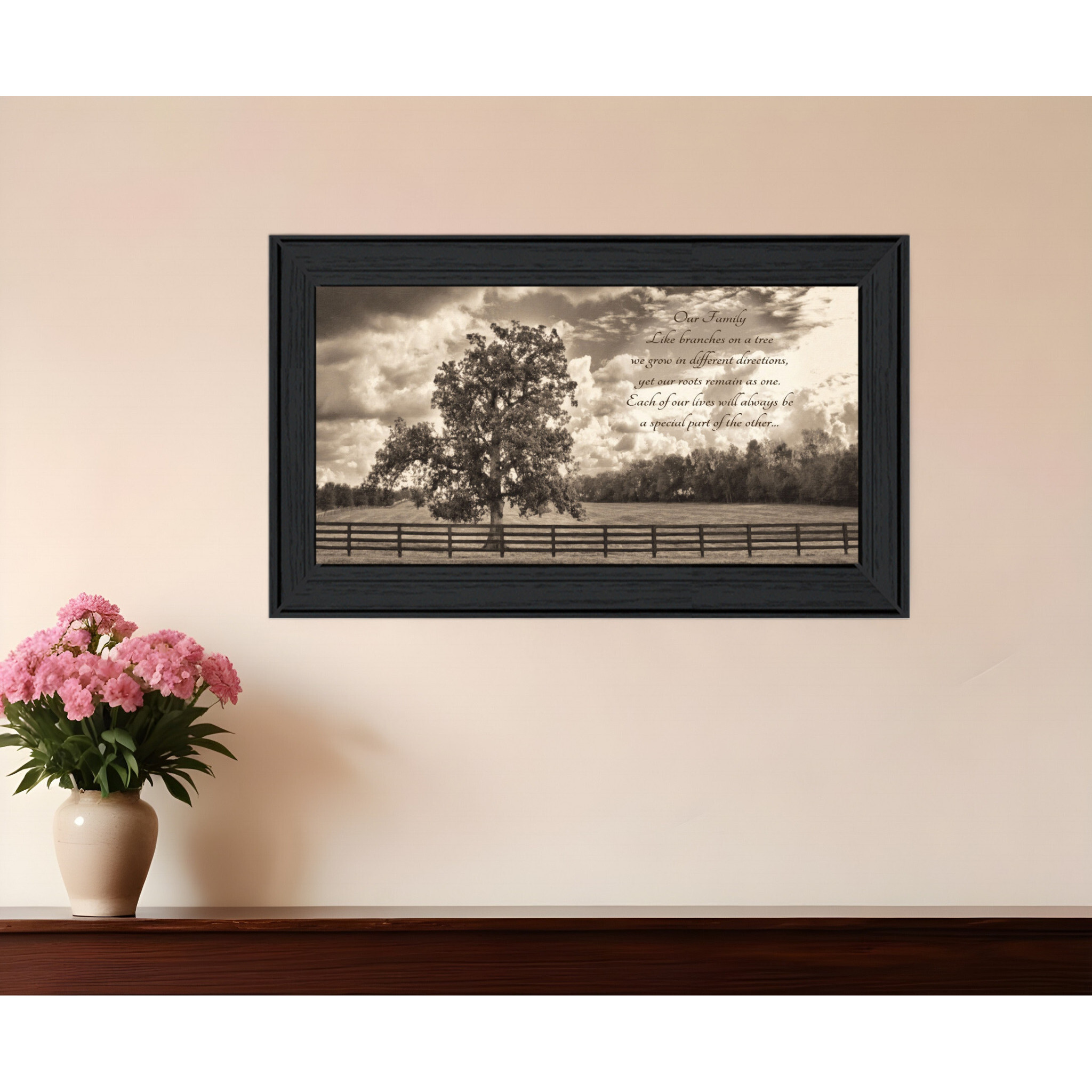 Our Family Black Framed Print Wall Art
