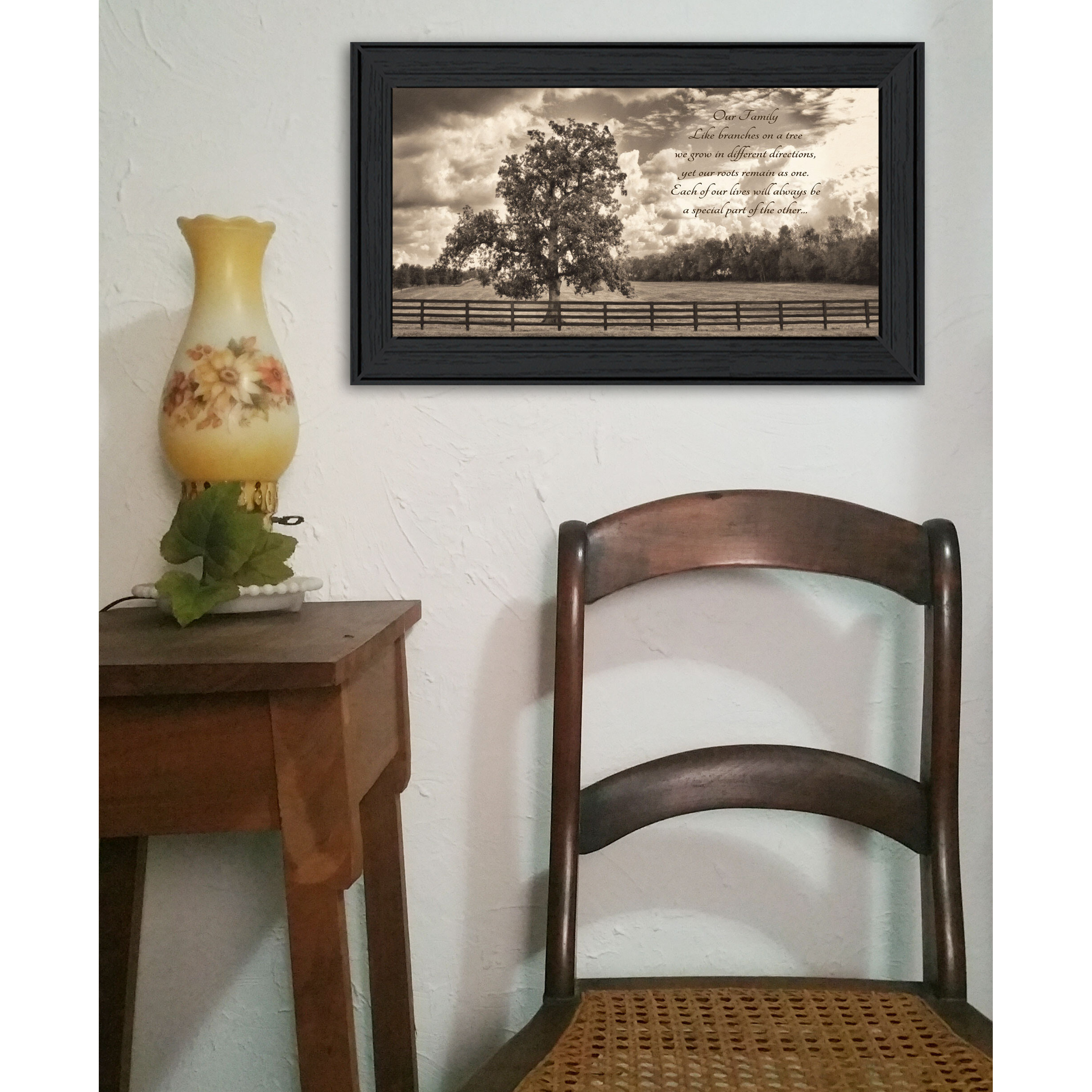 Our Family Black Framed Print Wall Art