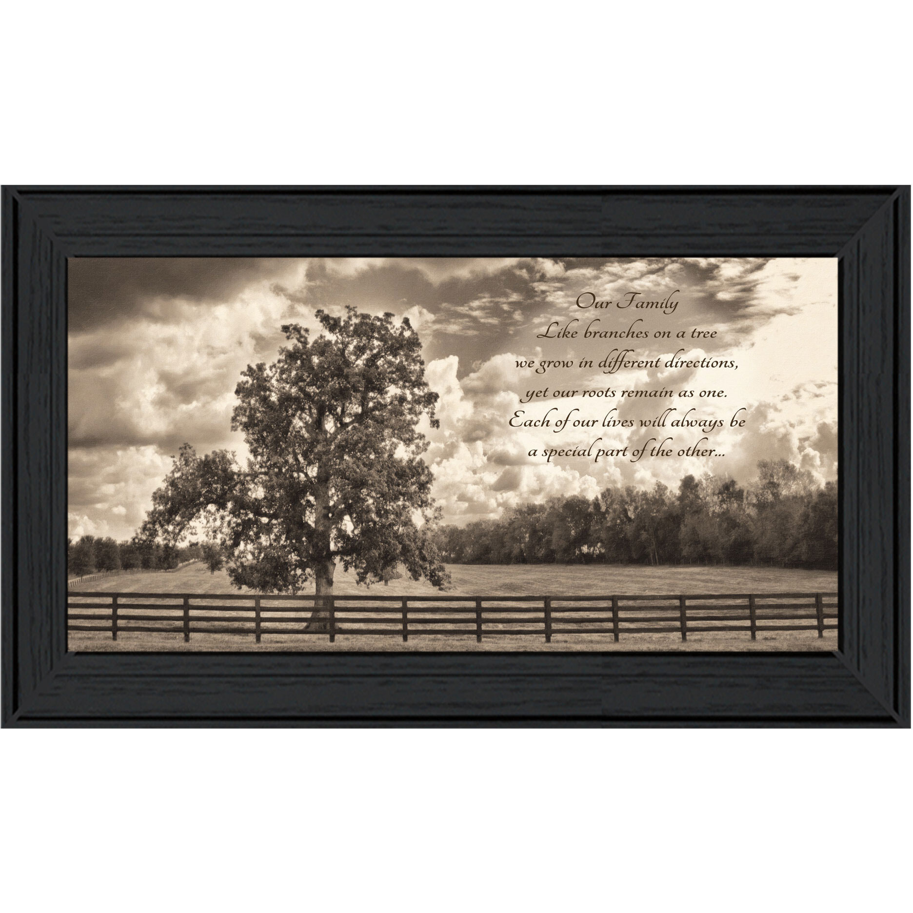 Our Family Black Framed Print Wall Art