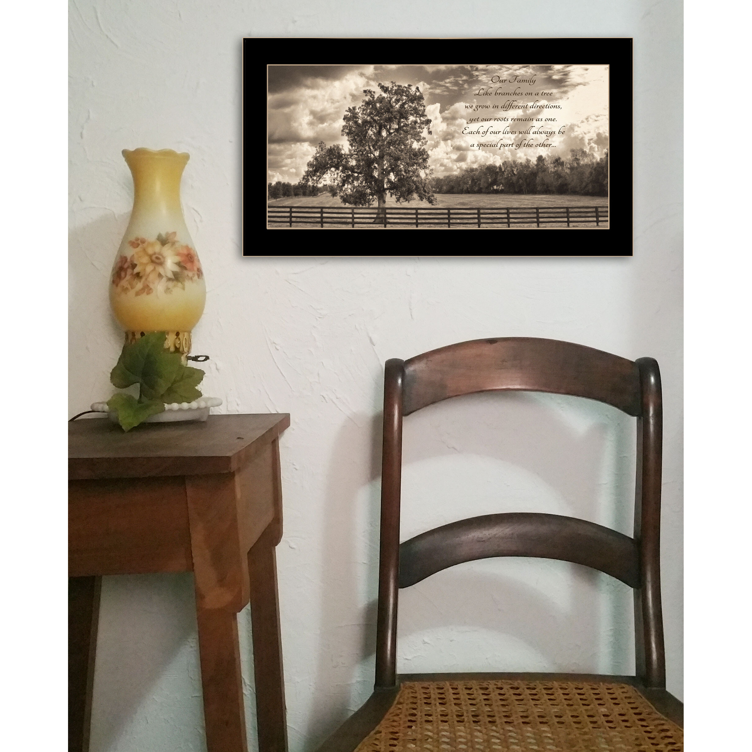 Our Family Black Framed Print Wall Art