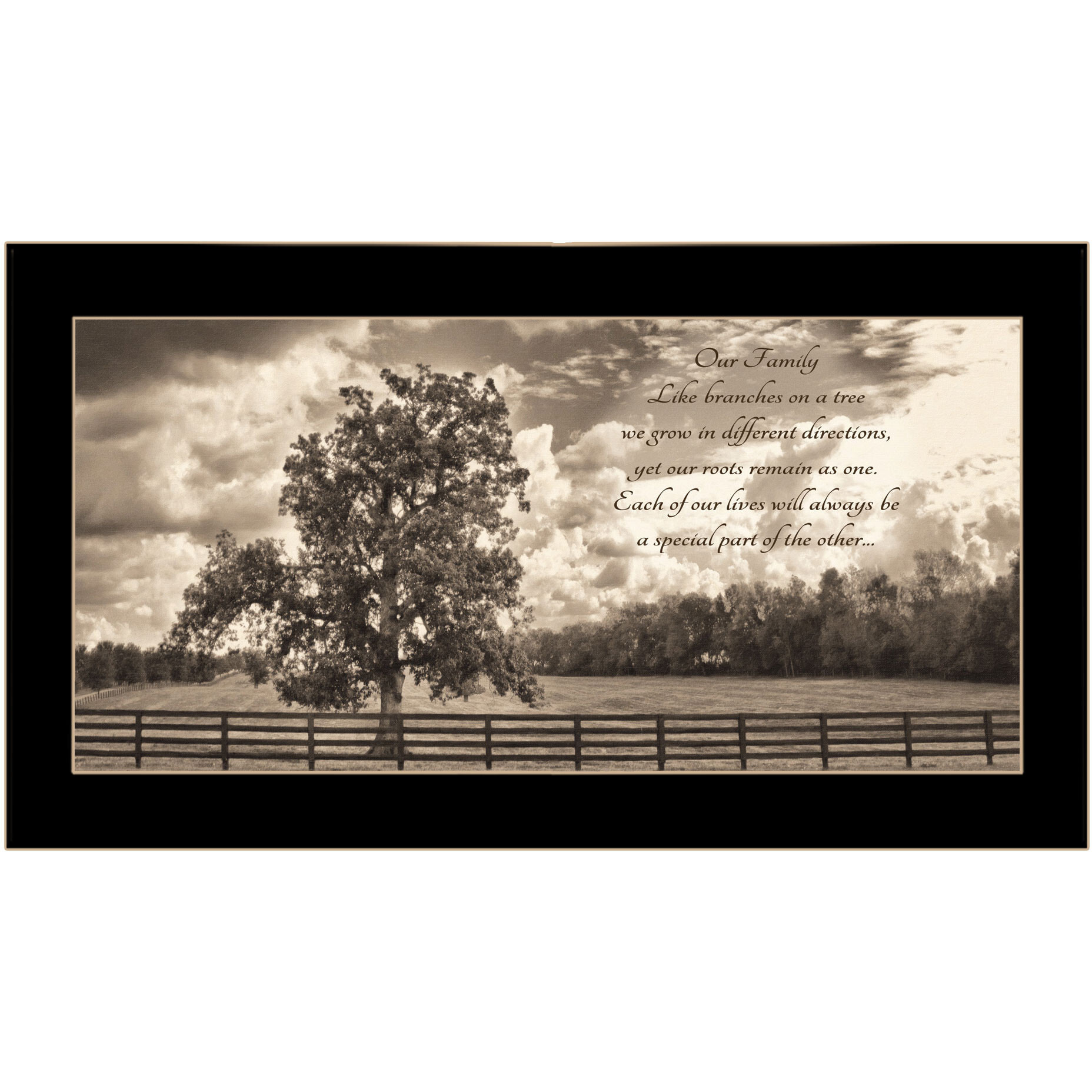 Our Family Black Framed Print Wall Art
