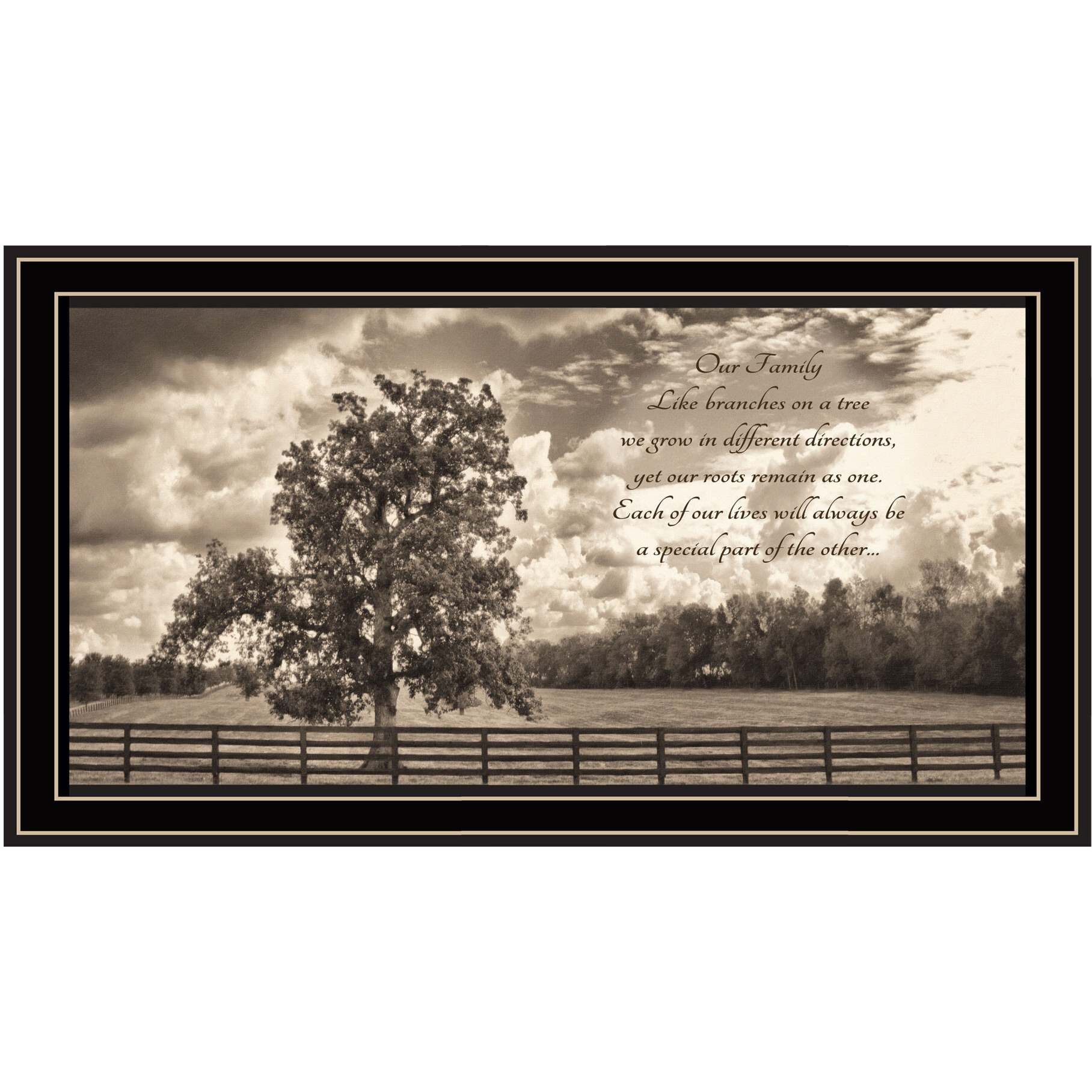 Our Family Black Framed Print Wall Art