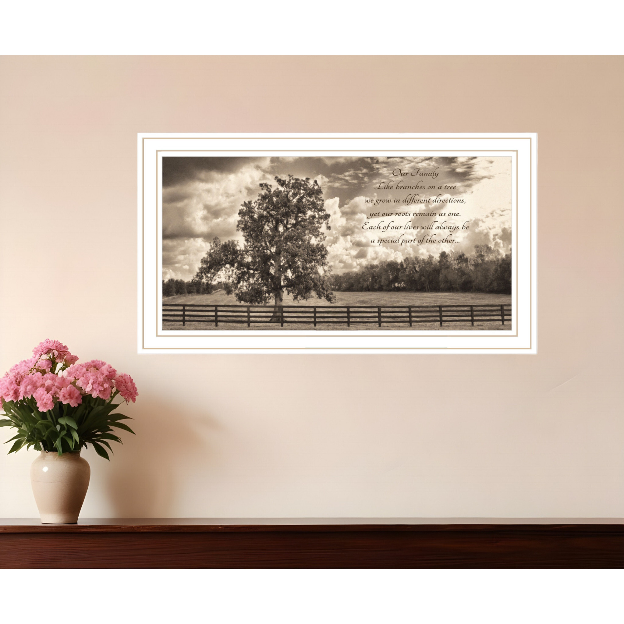 Our Family White Framed Print Wall Art