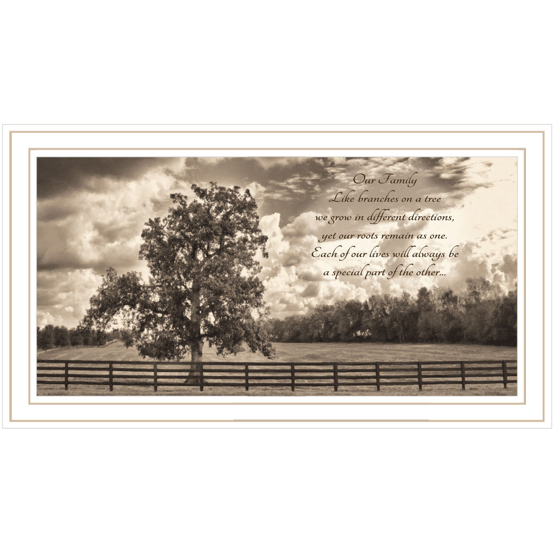 Our Family White Framed Print Wall Art