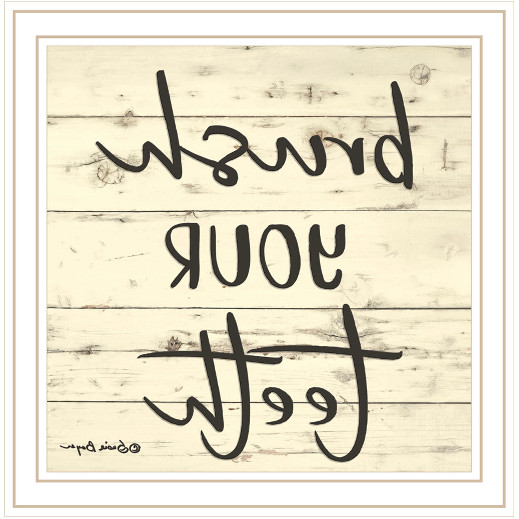 Brush your Teeth White Framed Print Bathroom Wall Art