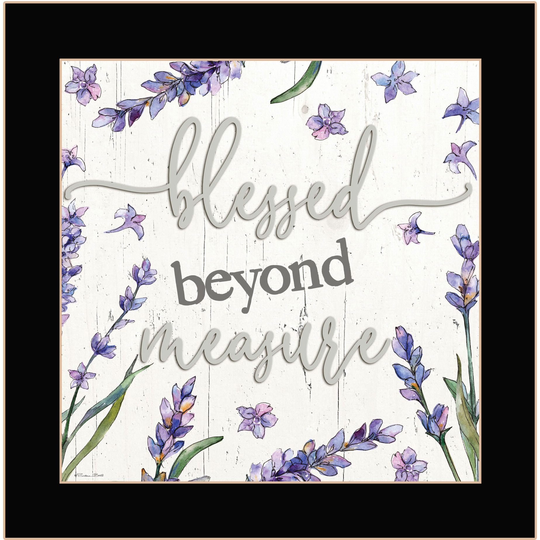 Blessed Beyond Measure Black Framed Print Wall Art