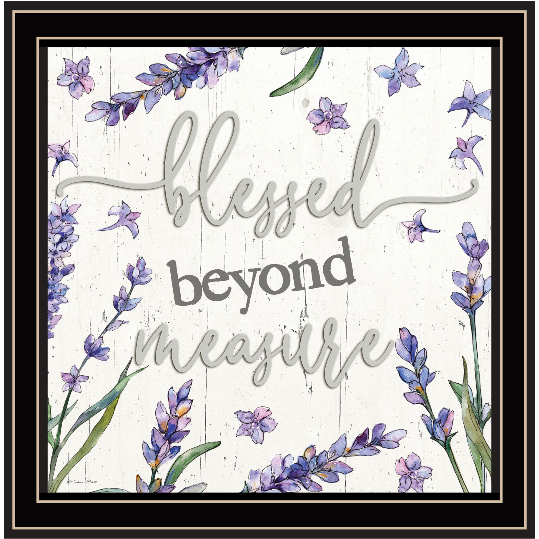 Blessed Beyond Measure Black Framed Print Wall Art