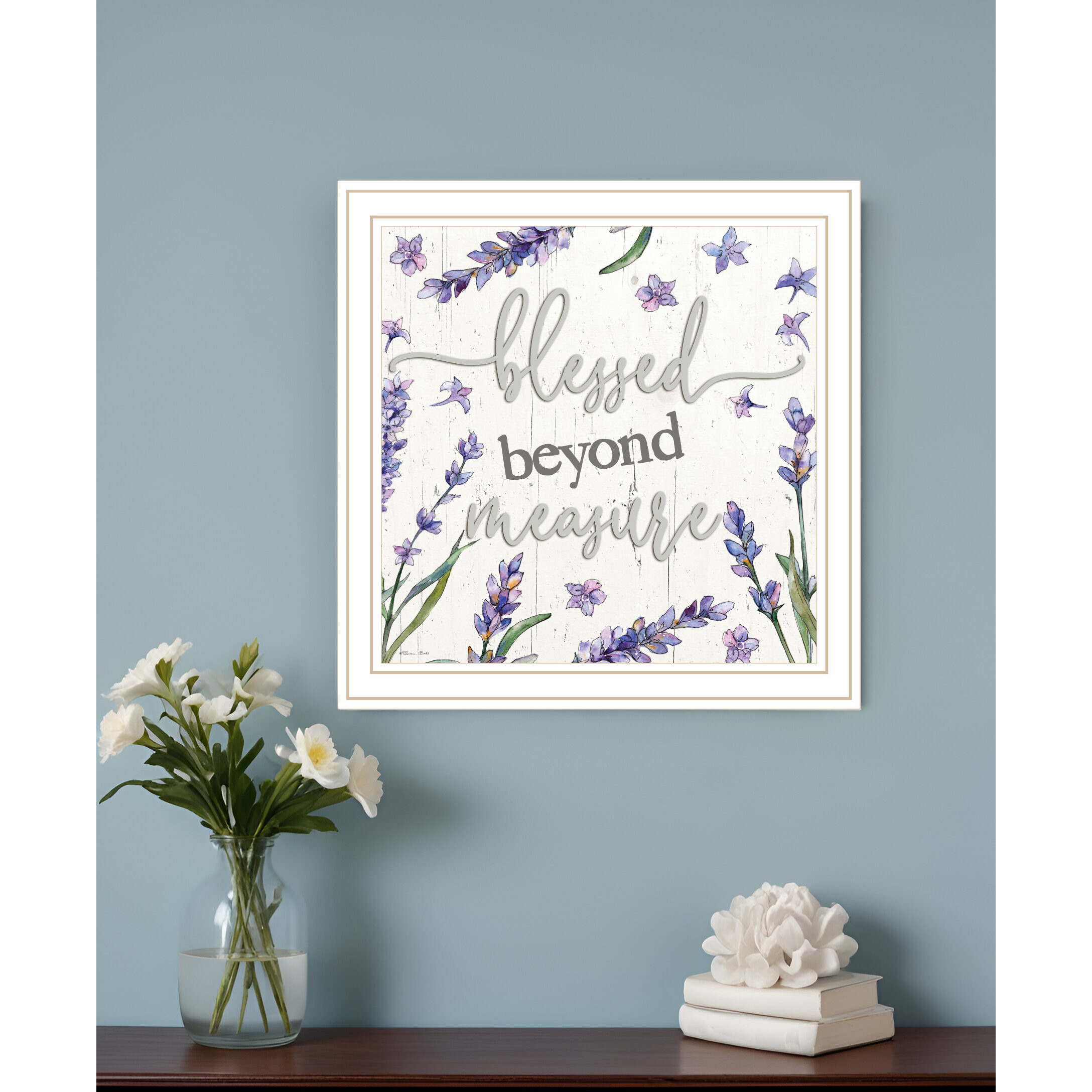 Blessed Beyond Measure White Framed Print Wall Art
