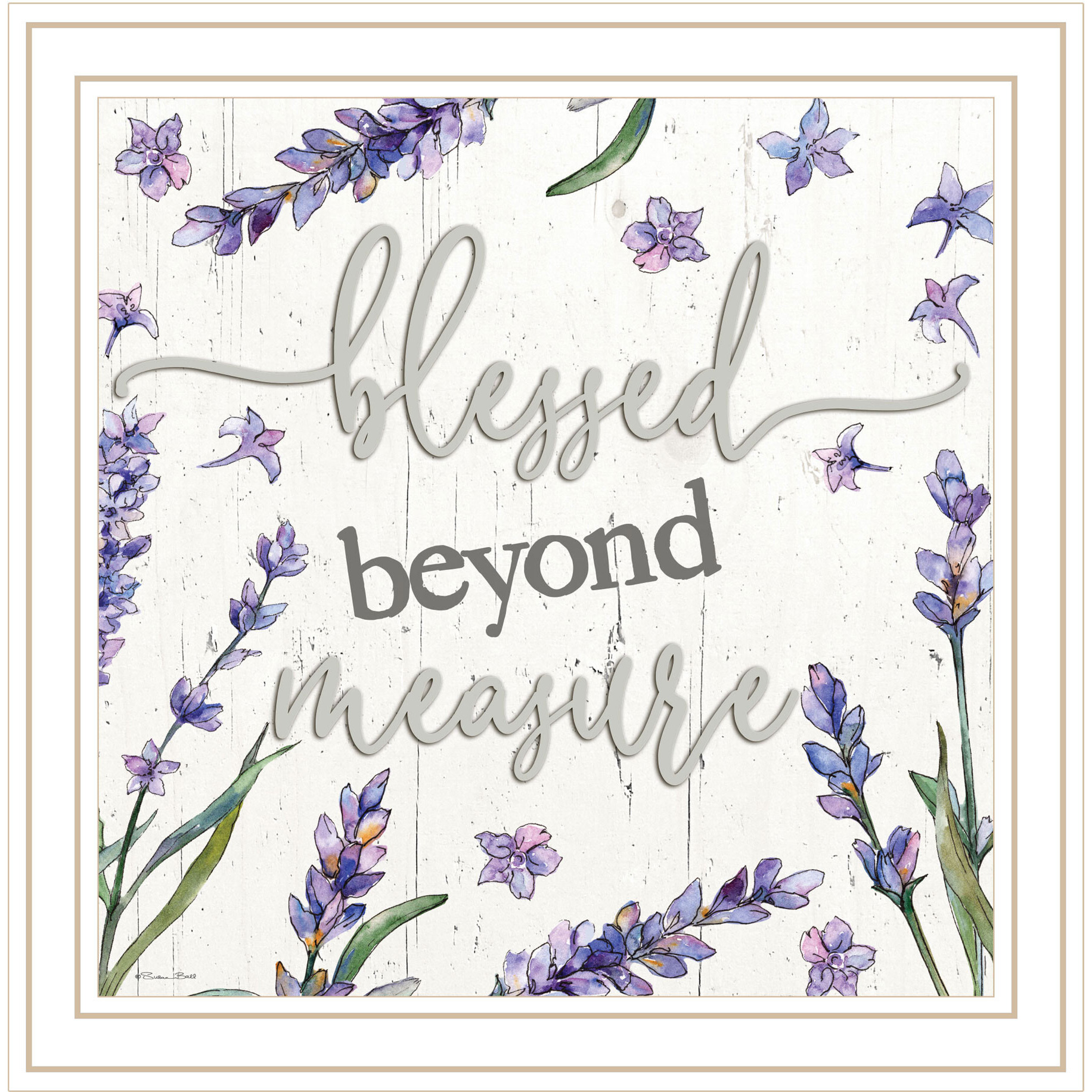 Blessed Beyond Measure White Framed Print Wall Art