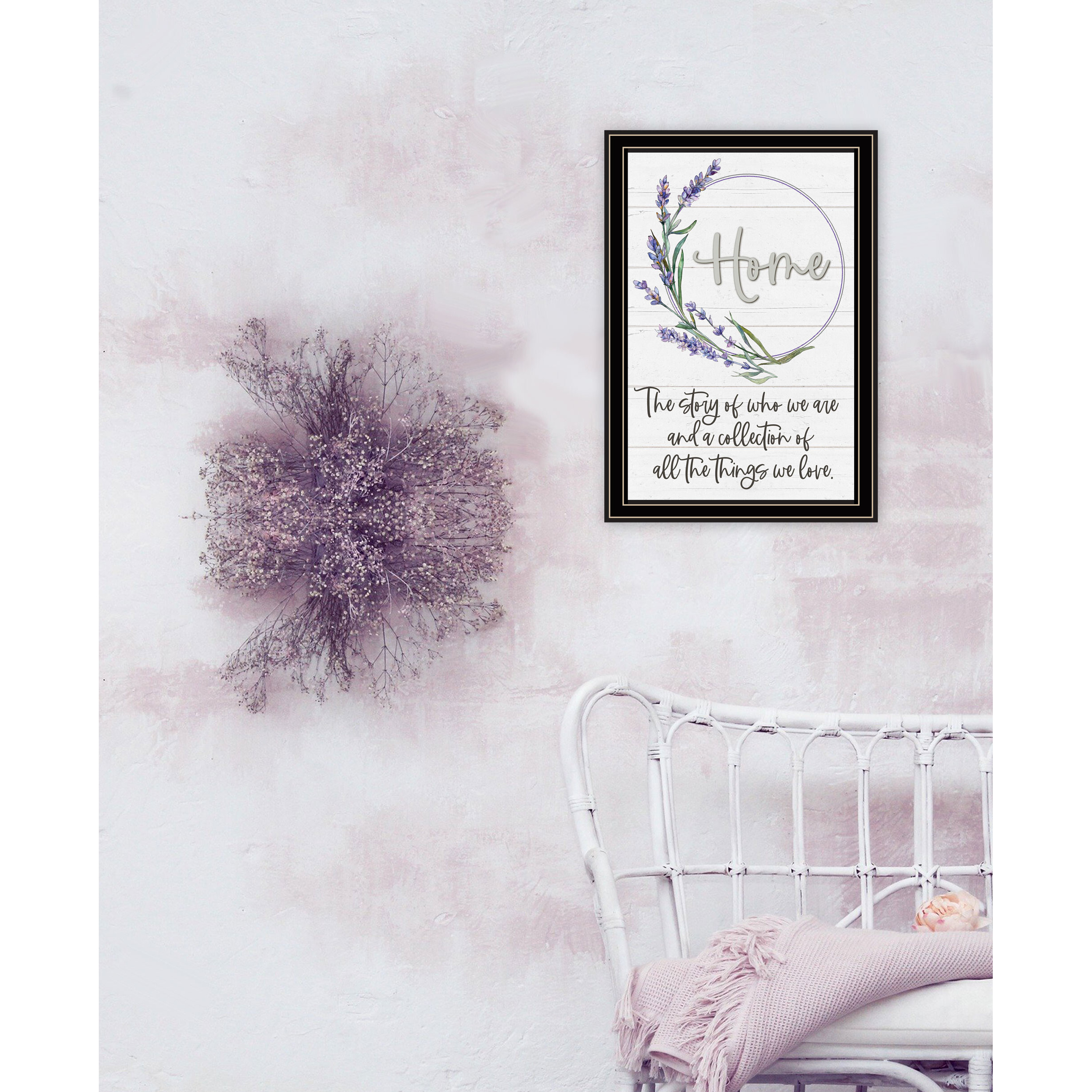 Home a Circle of Love Black Framed Print Wall Art