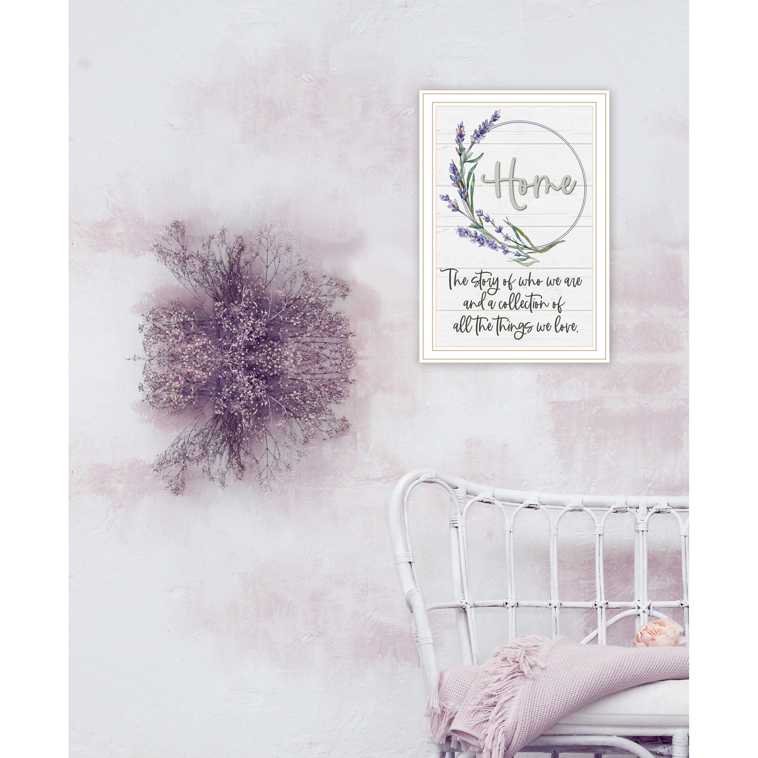 Home a Circle of Love White Framed Print Wall Art