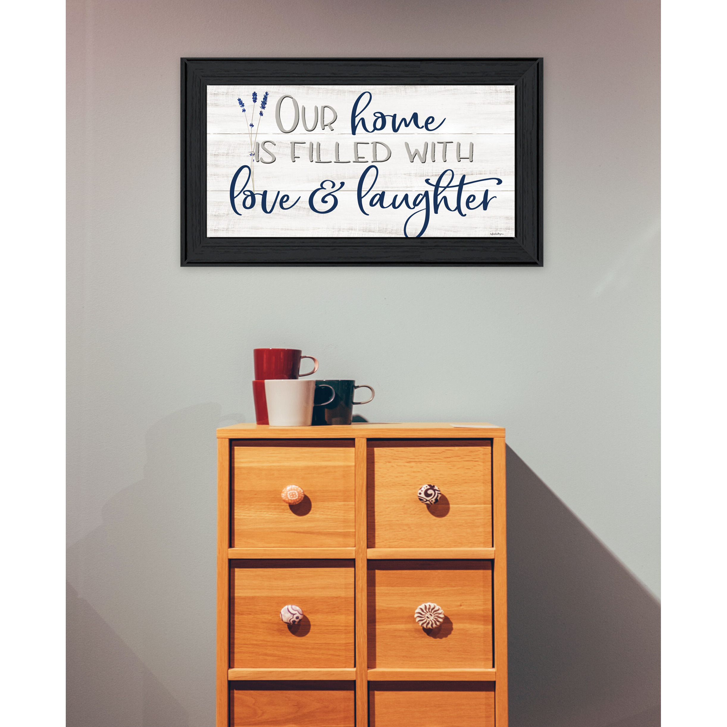 Our Home Black Framed Print Wall Art