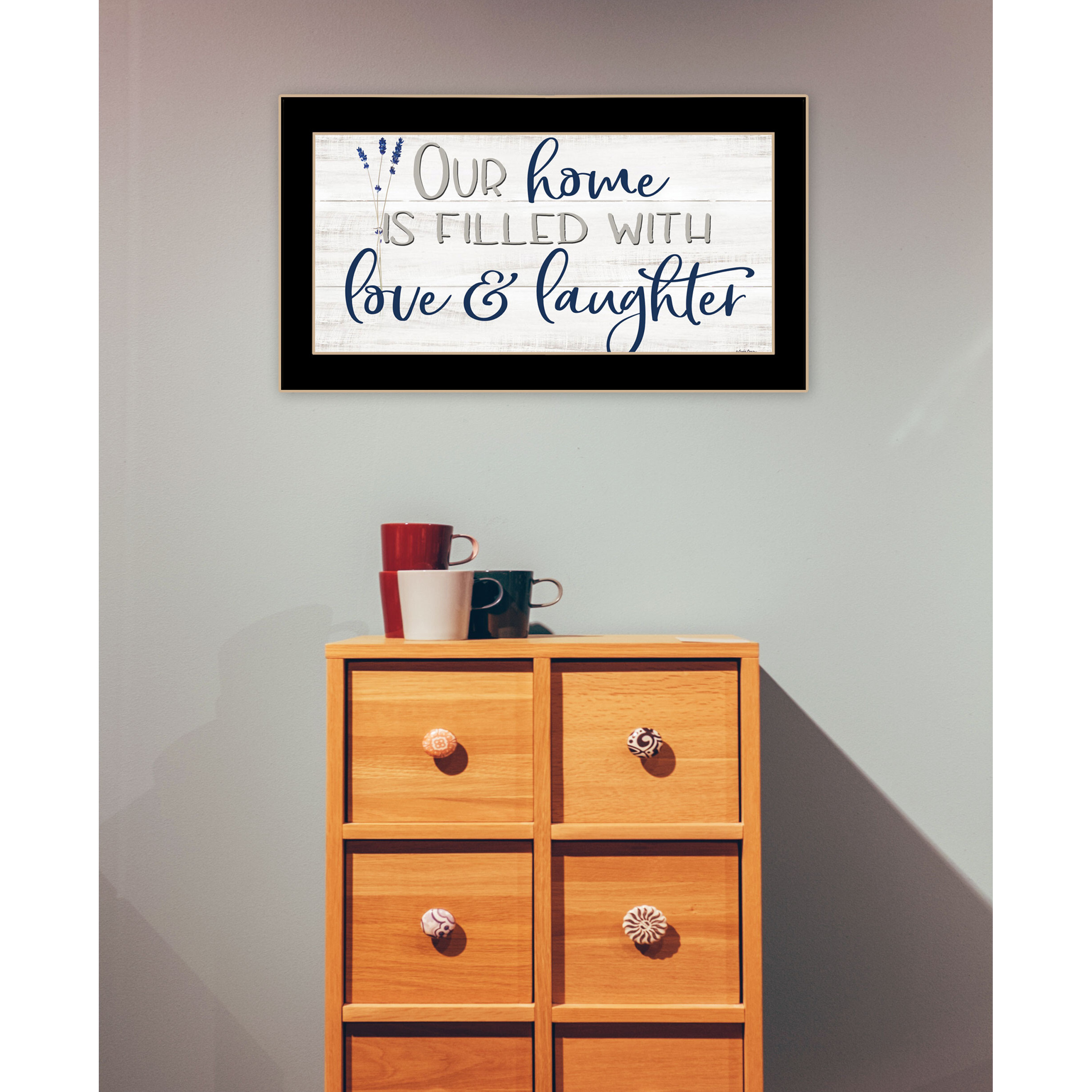 Our Home Black Framed Print Wall Art