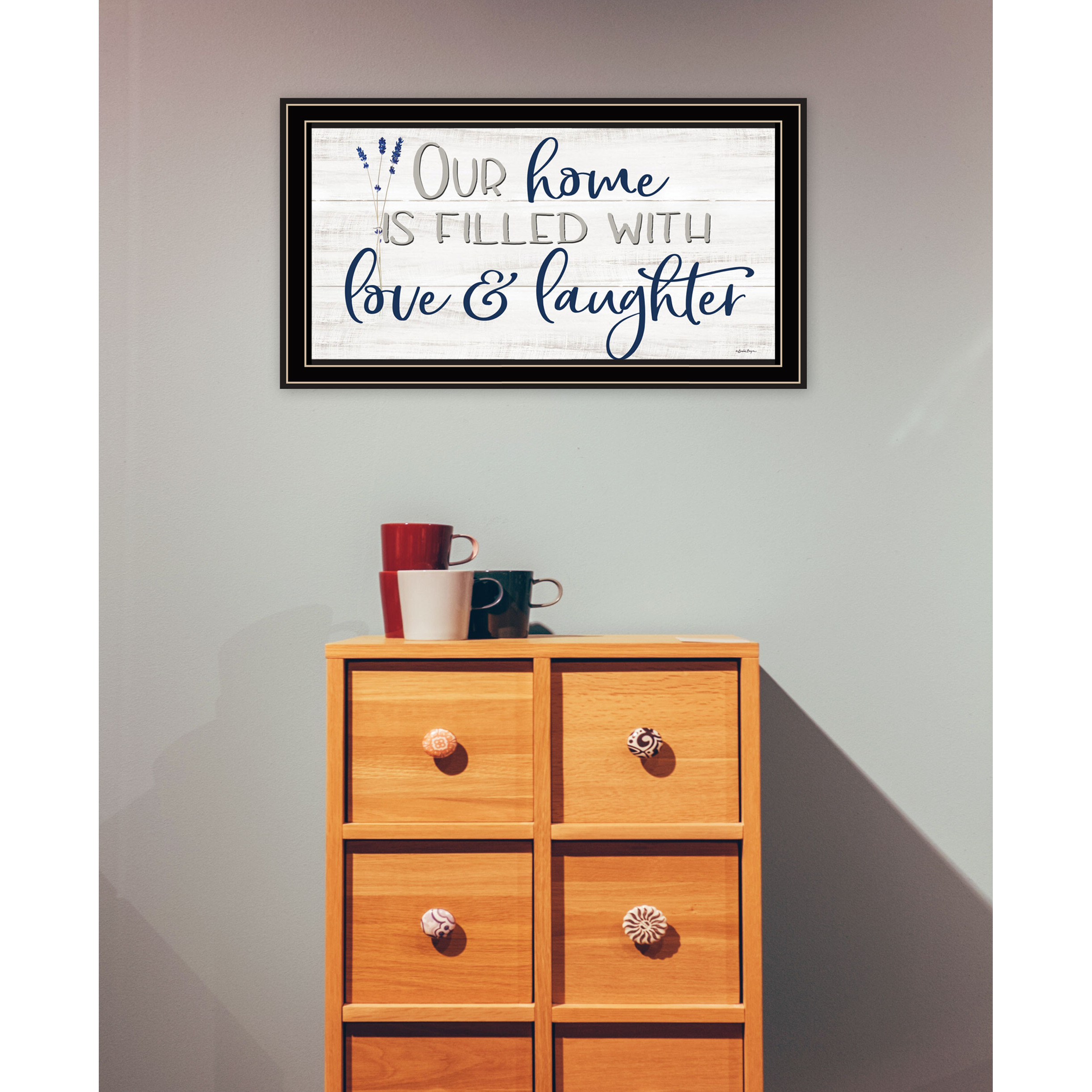 Our Home Black Framed Print Wall Art