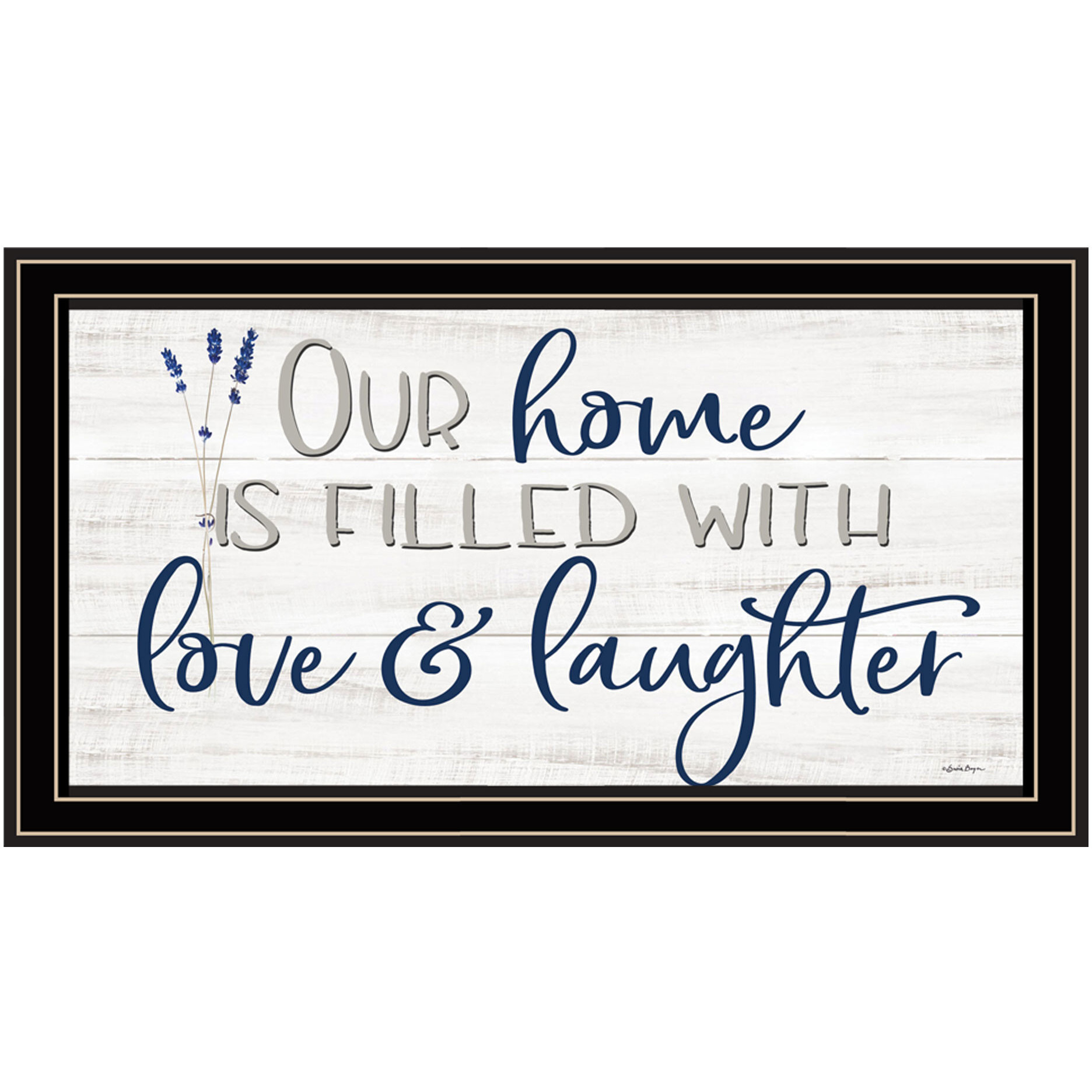 Our Home Black Framed Print Wall Art