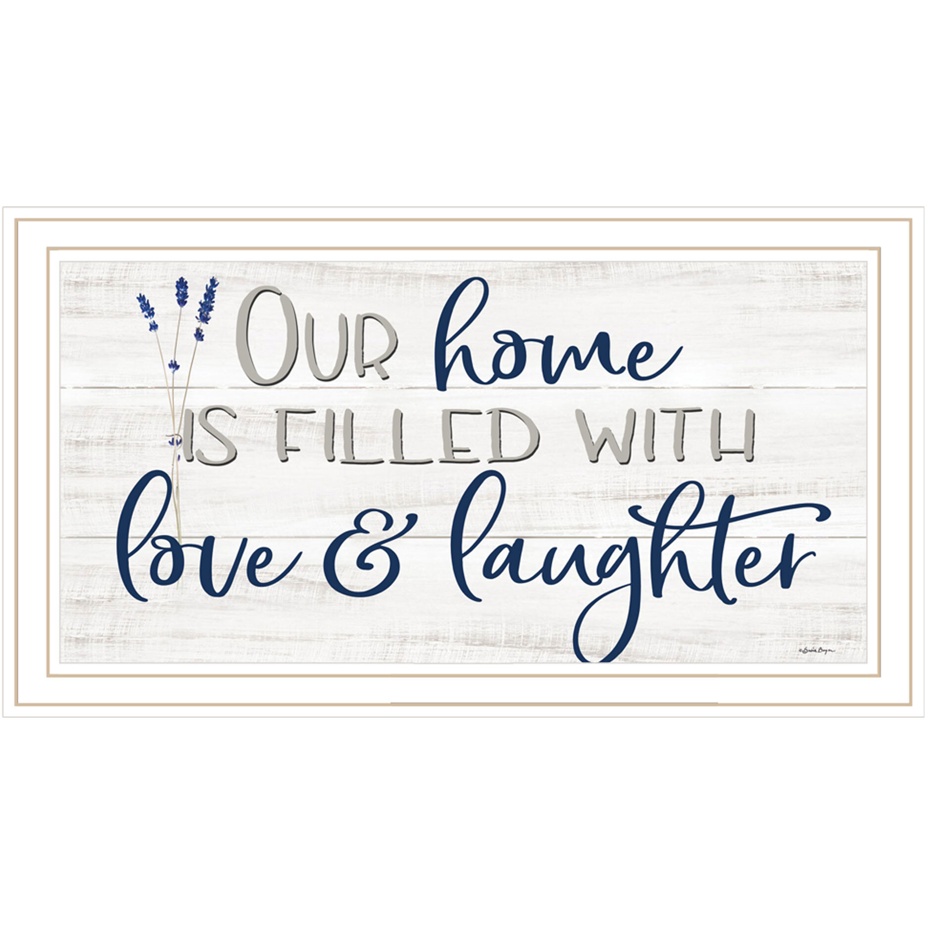 Our Home White Framed Print Wall Art
