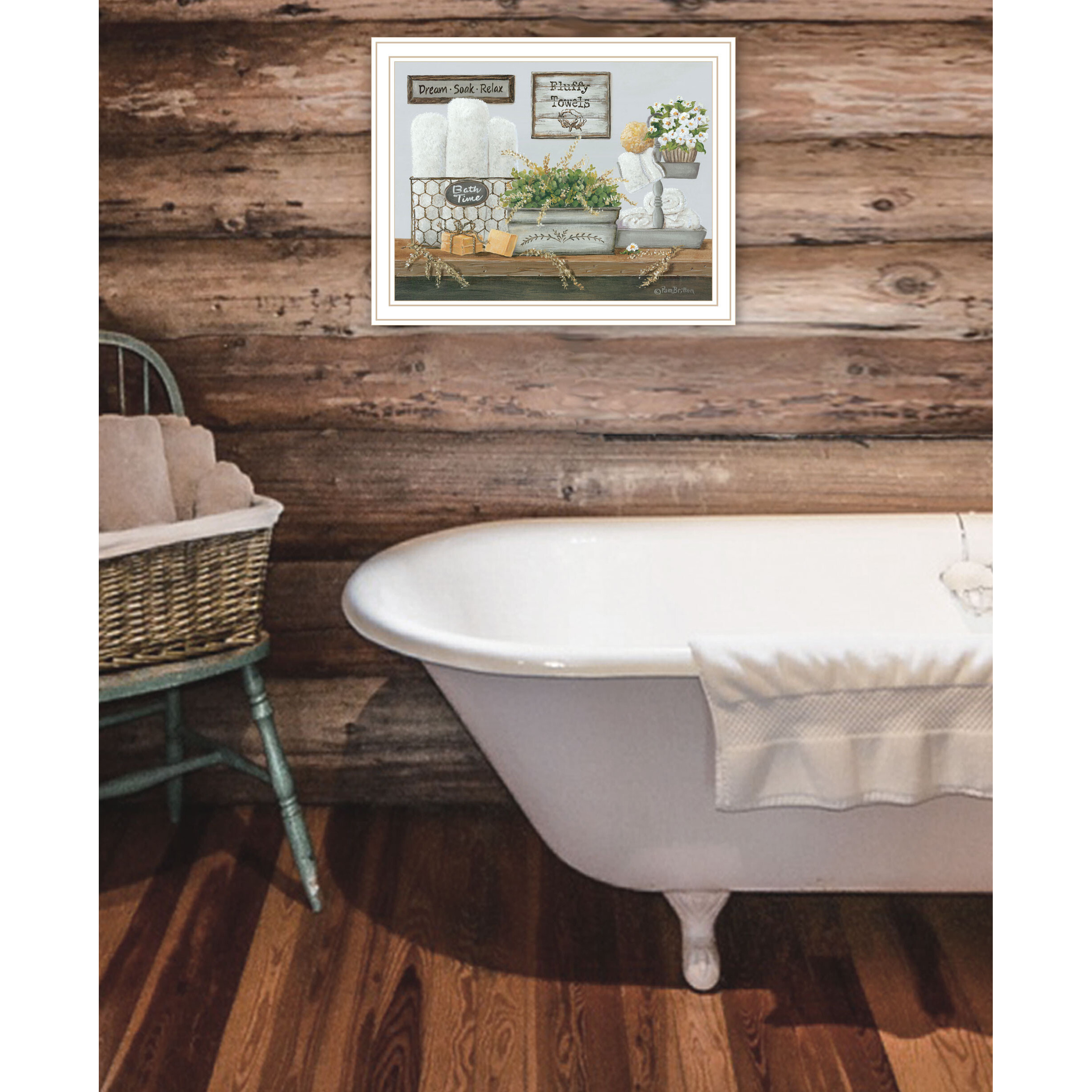 Fluffy Towels White Framed Print Wall Art