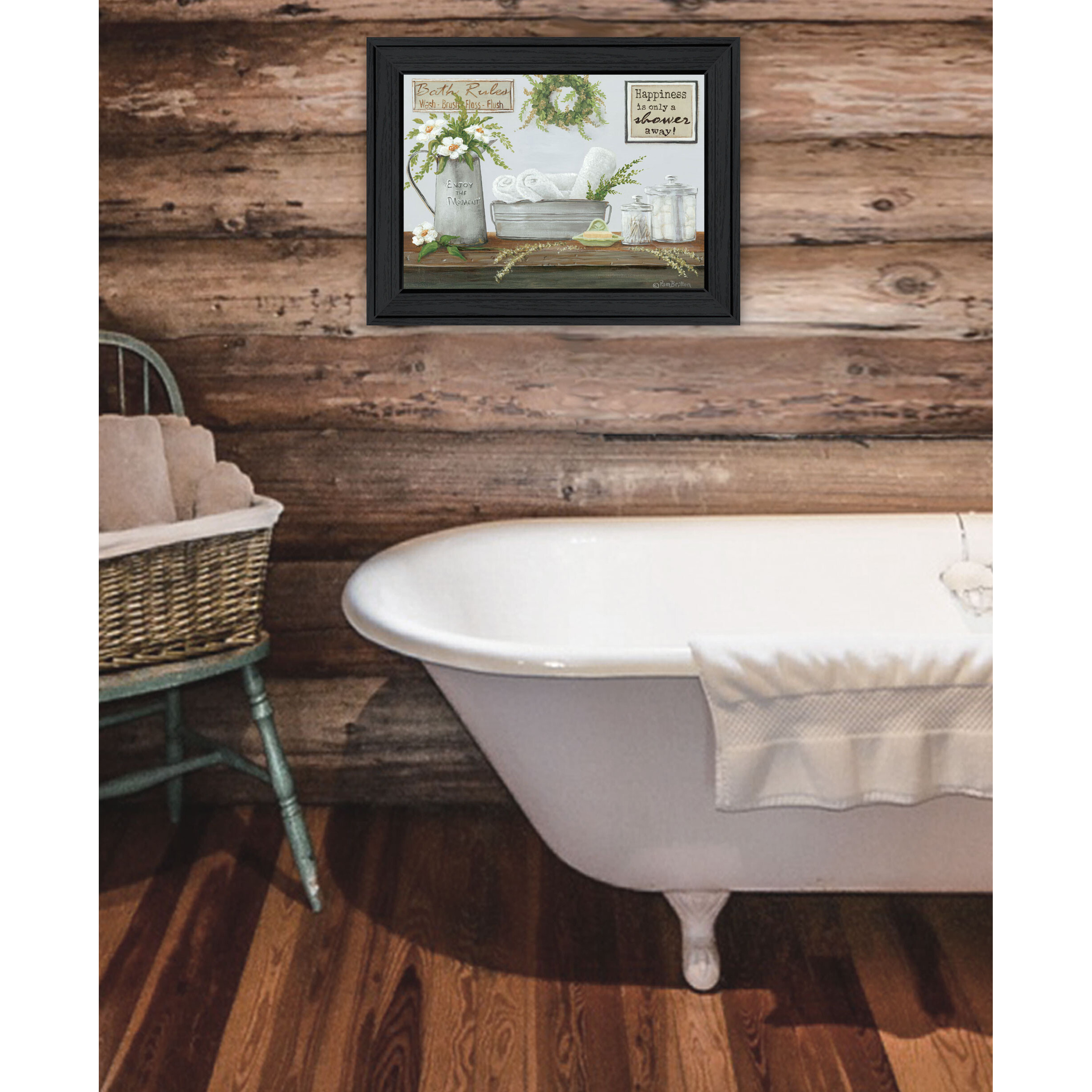 Fresh Towels Black Framed Print Wall Art
