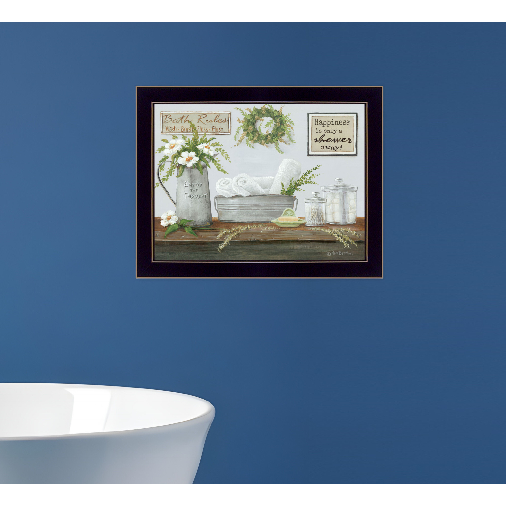 Fresh Towels Black Framed Print Wall Art