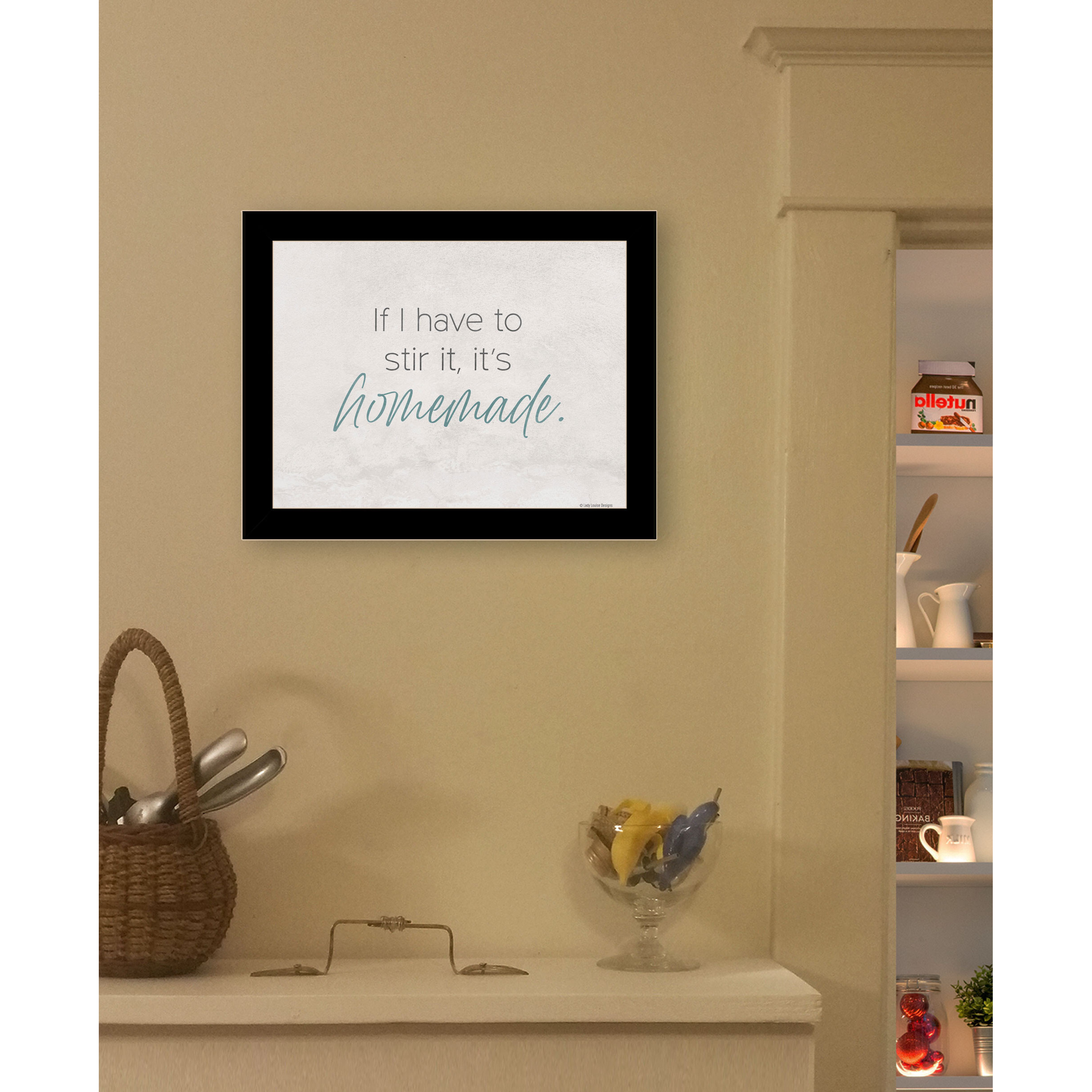 It's Homemade Black Framed Print Wall Art