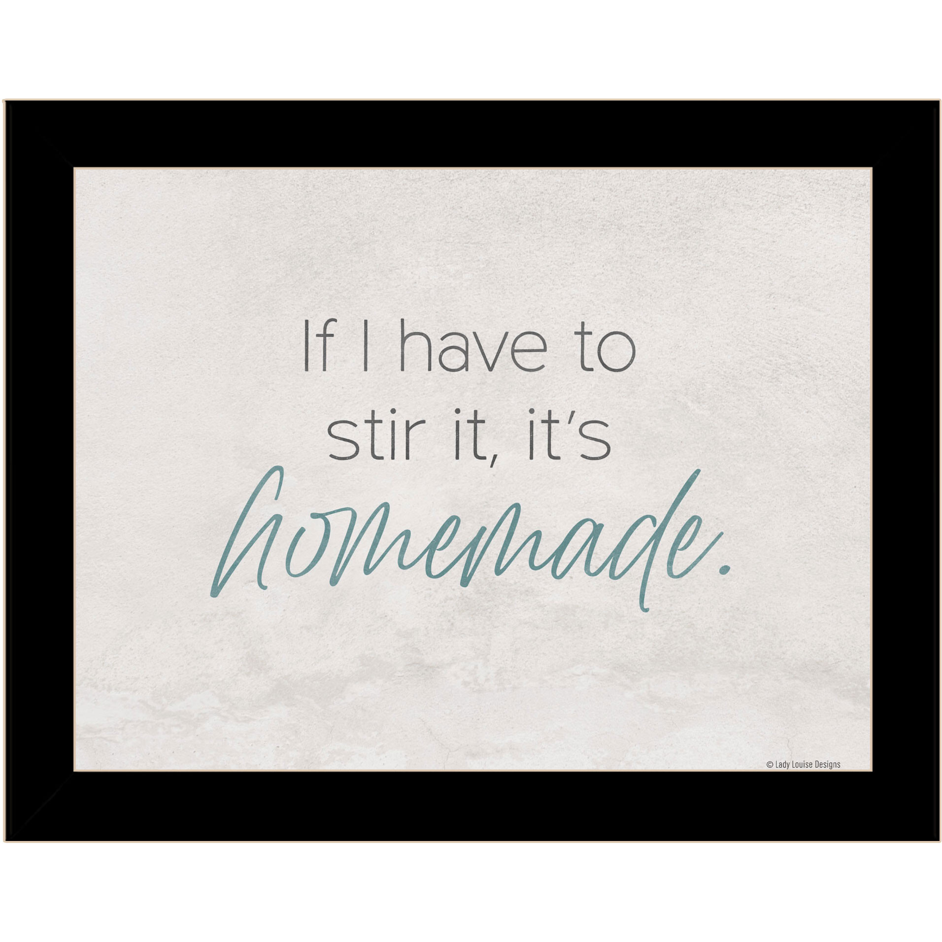 It's Homemade Black Framed Print Wall Art