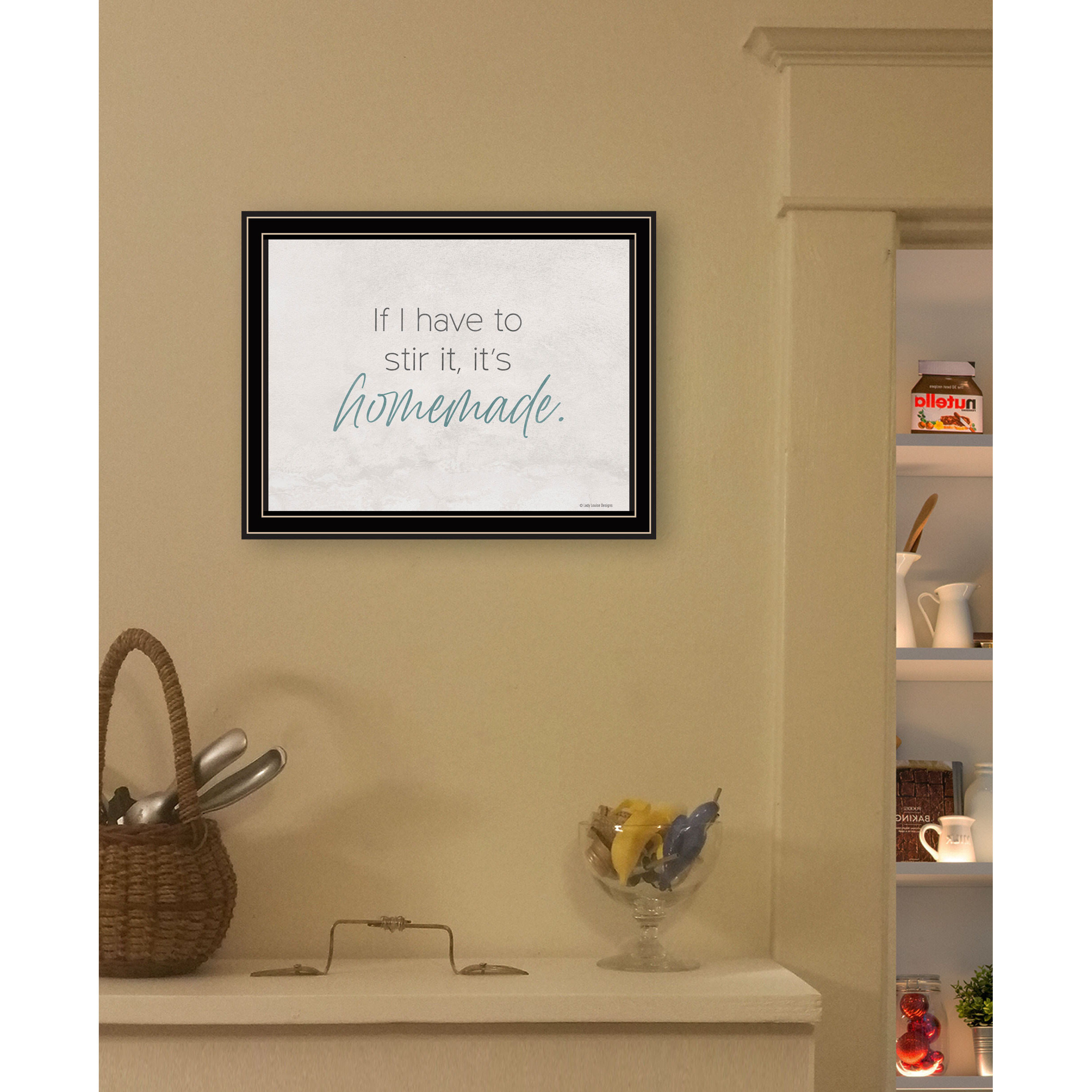 It's Homemade Black Framed Print Wall Art