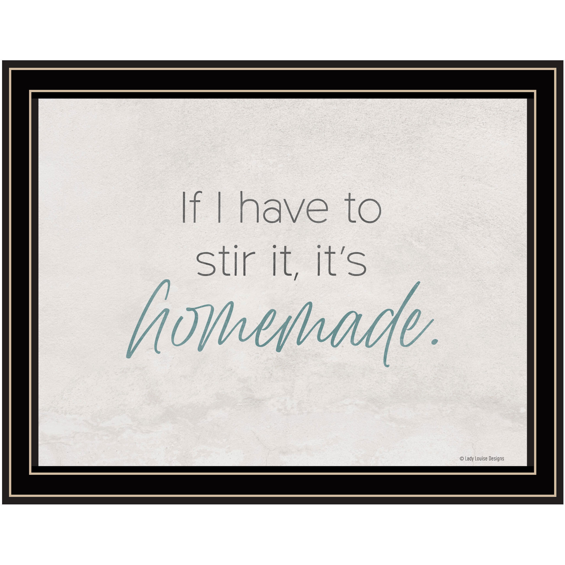 It's Homemade Black Framed Print Wall Art