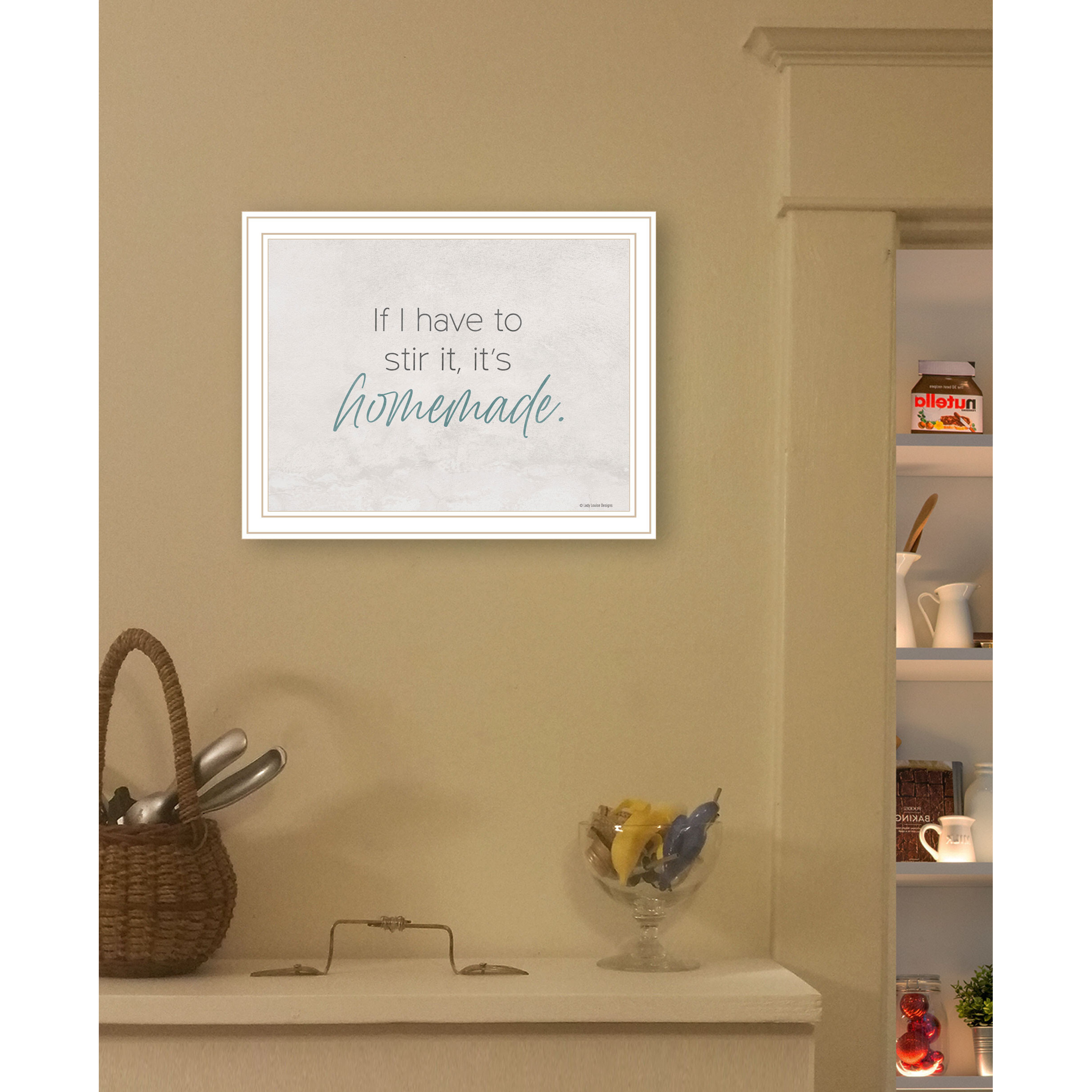 It's Homemade White Framed Print Wall Art