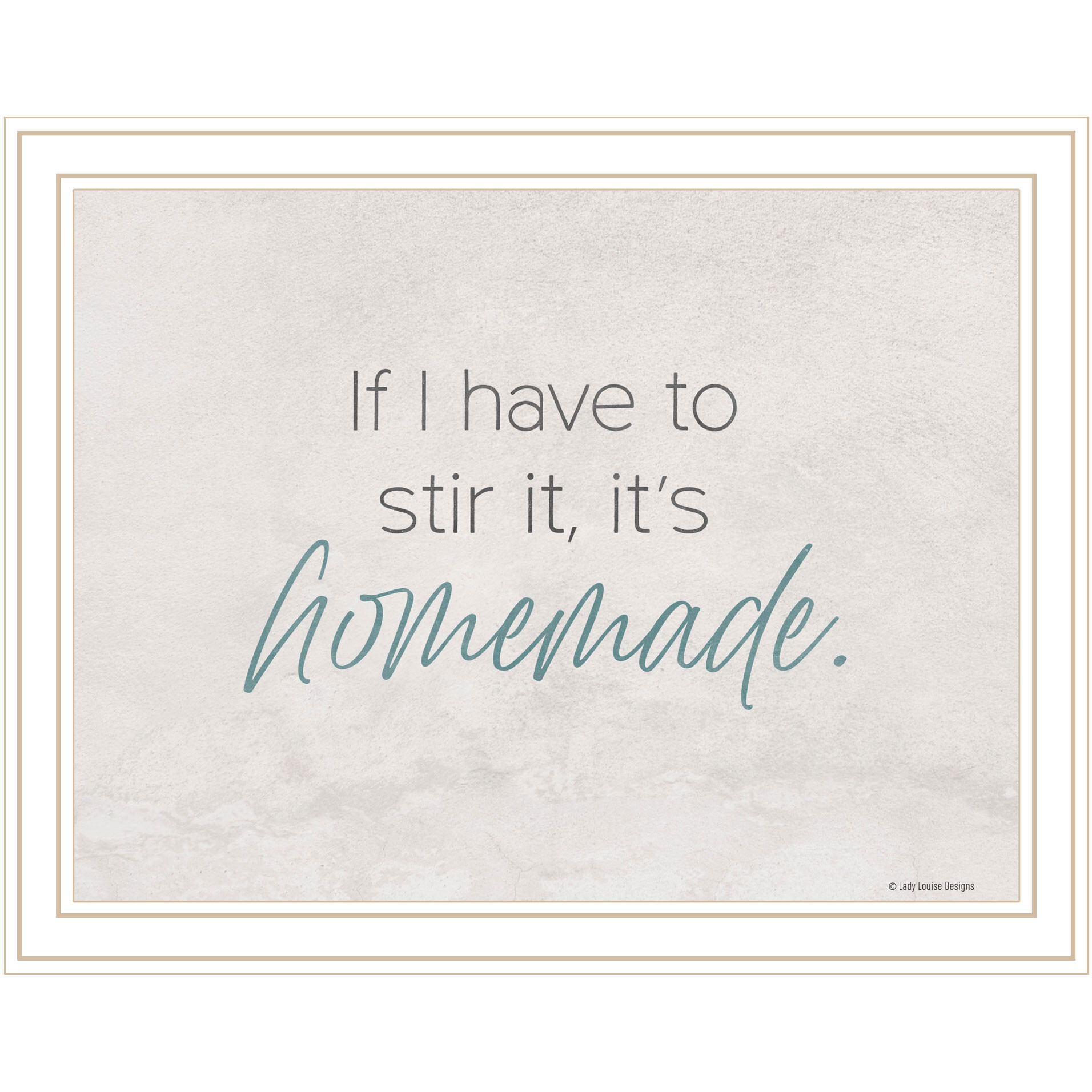 It's Homemade White Framed Print Wall Art