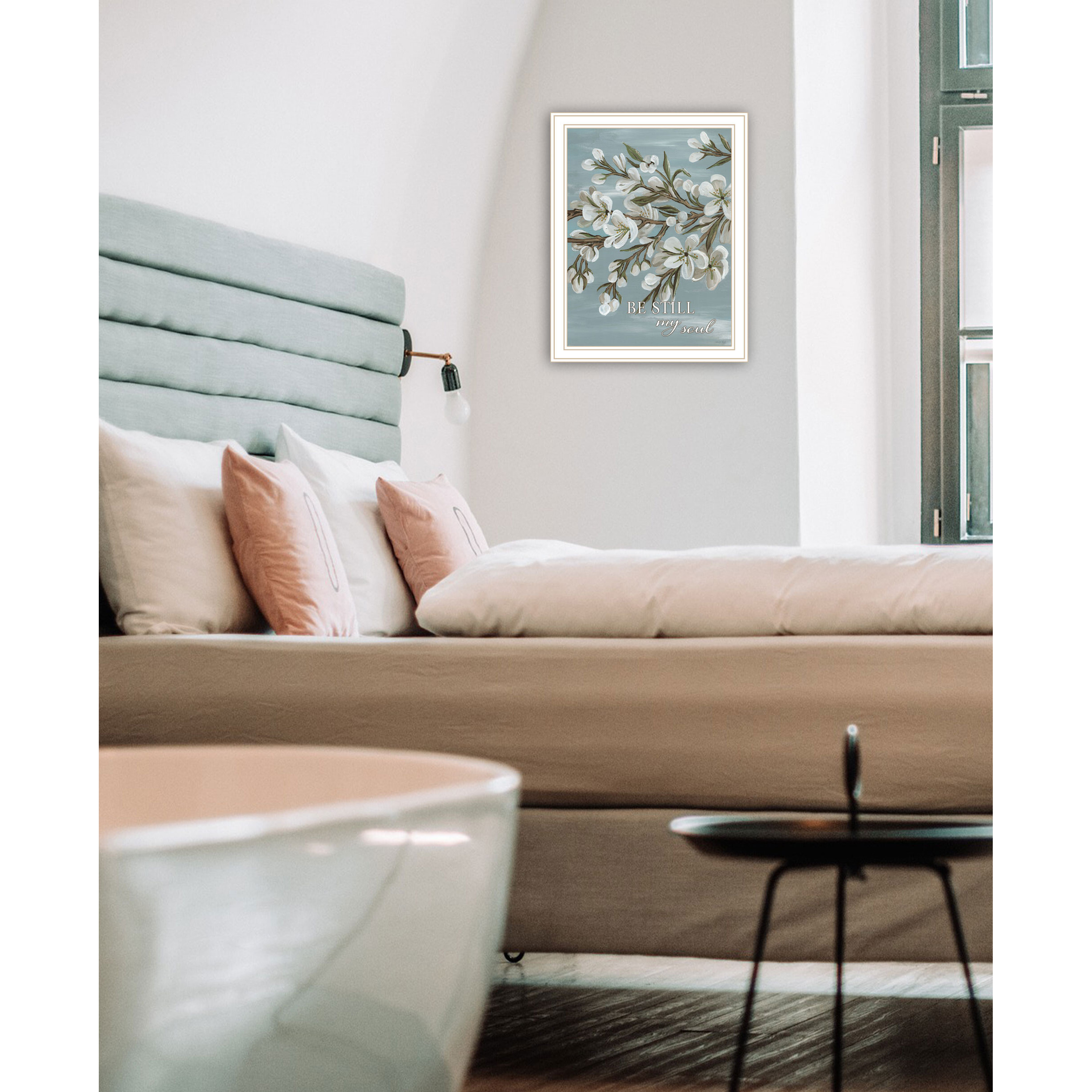 Spring Be Still White Framed Print Wall Art