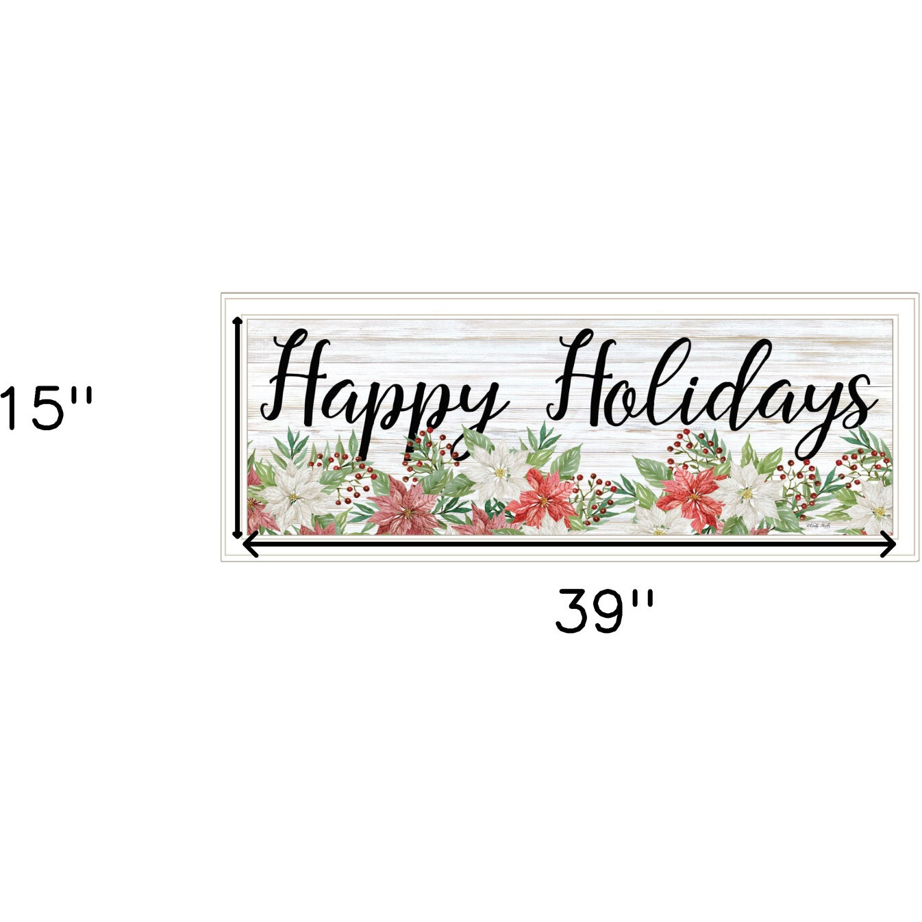 Happy Holiday White Framed Print Wall Art