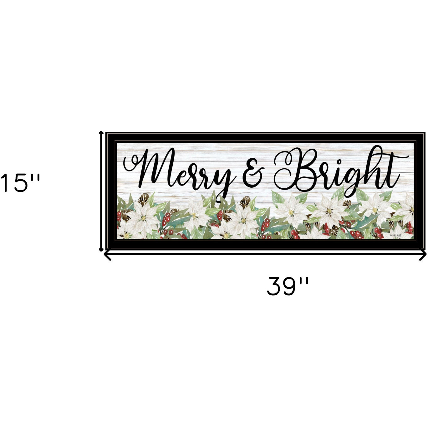 Merry and Bright Black Framed Print Wall Art