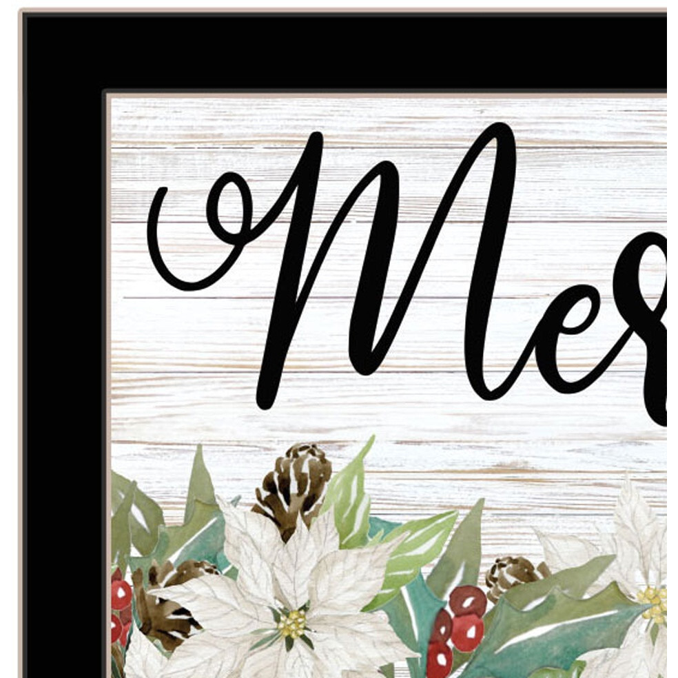 Merry and Bright Black Framed Print Wall Art