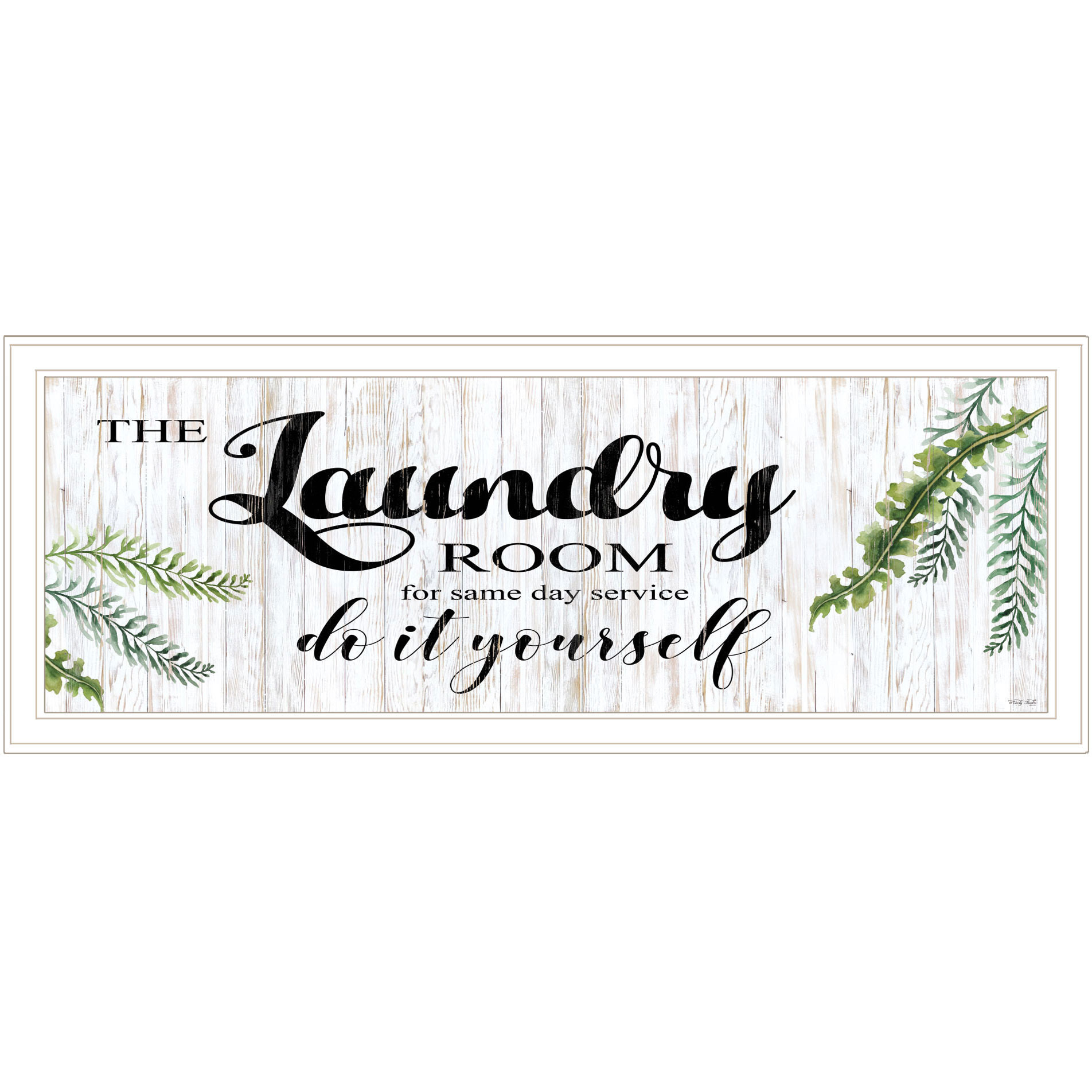 The Laundry Room White and Brown Framed Print Laundry Wall Art
