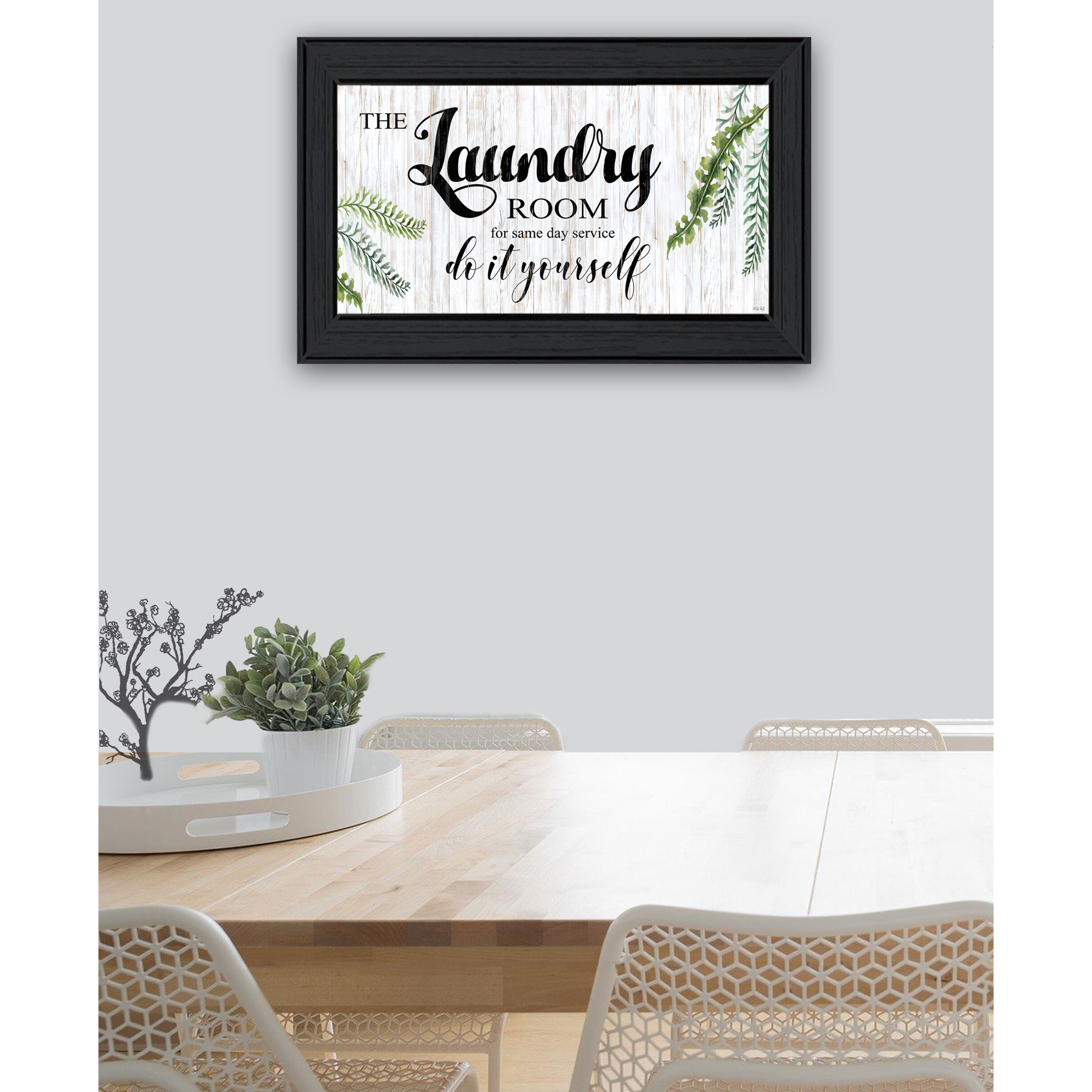 The Laundry Room Same Day Service Black Framed Print Laundry Wall Art